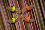 Peggy Fluoro Orange Kolhapuri Sandals