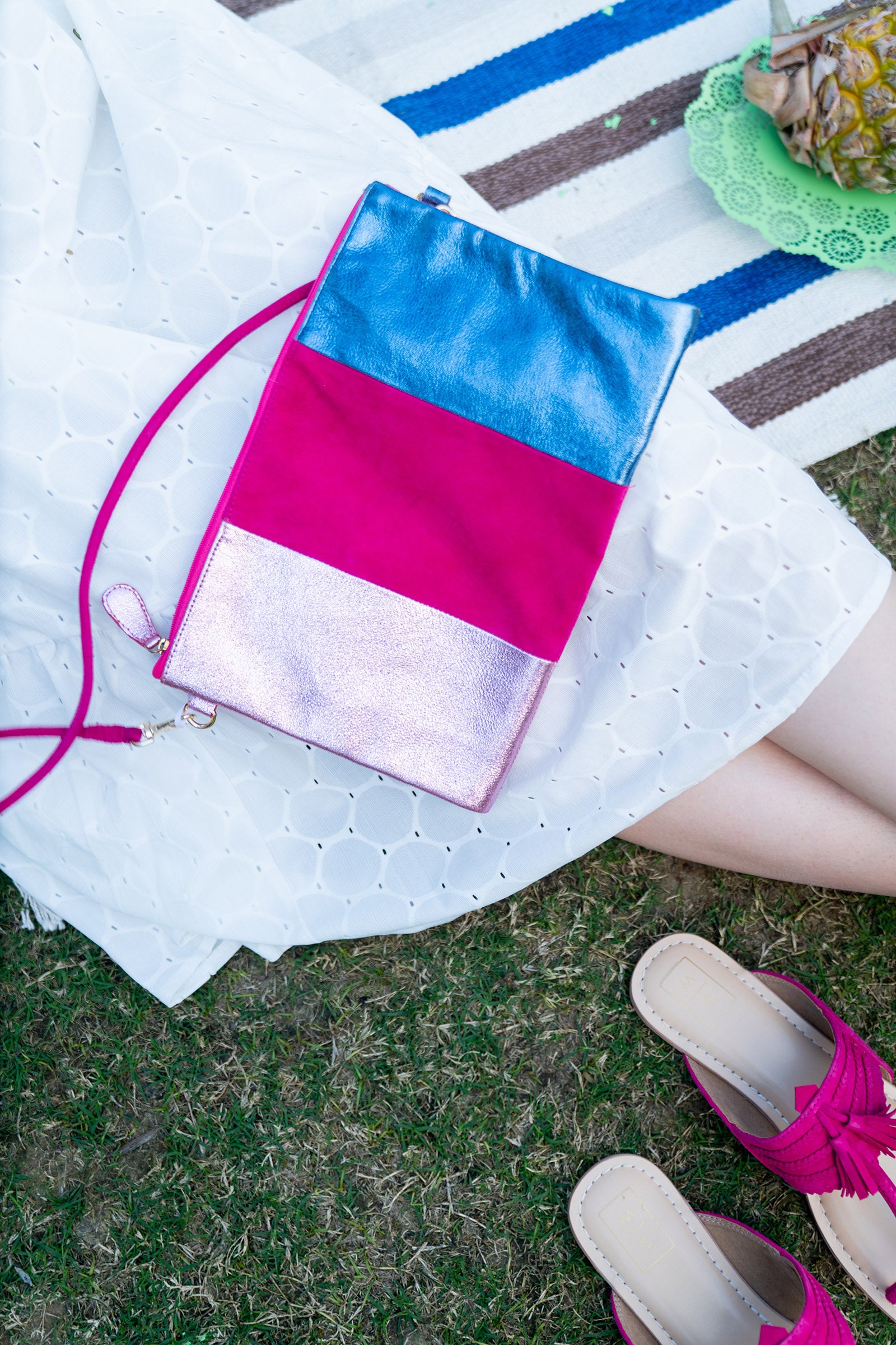 Tribeca Pink Leather Bag