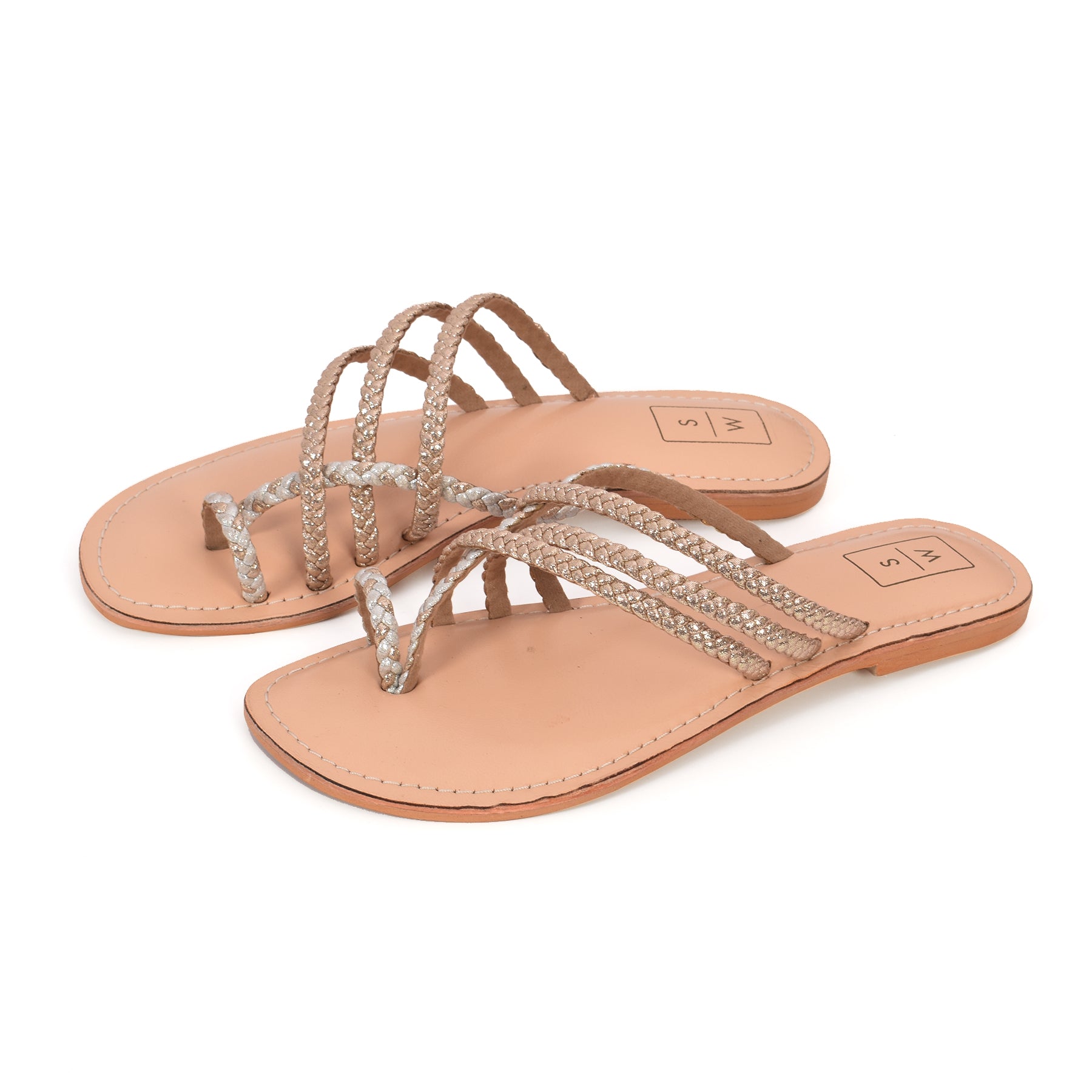 Grace Silver & Gold Strap Sandals