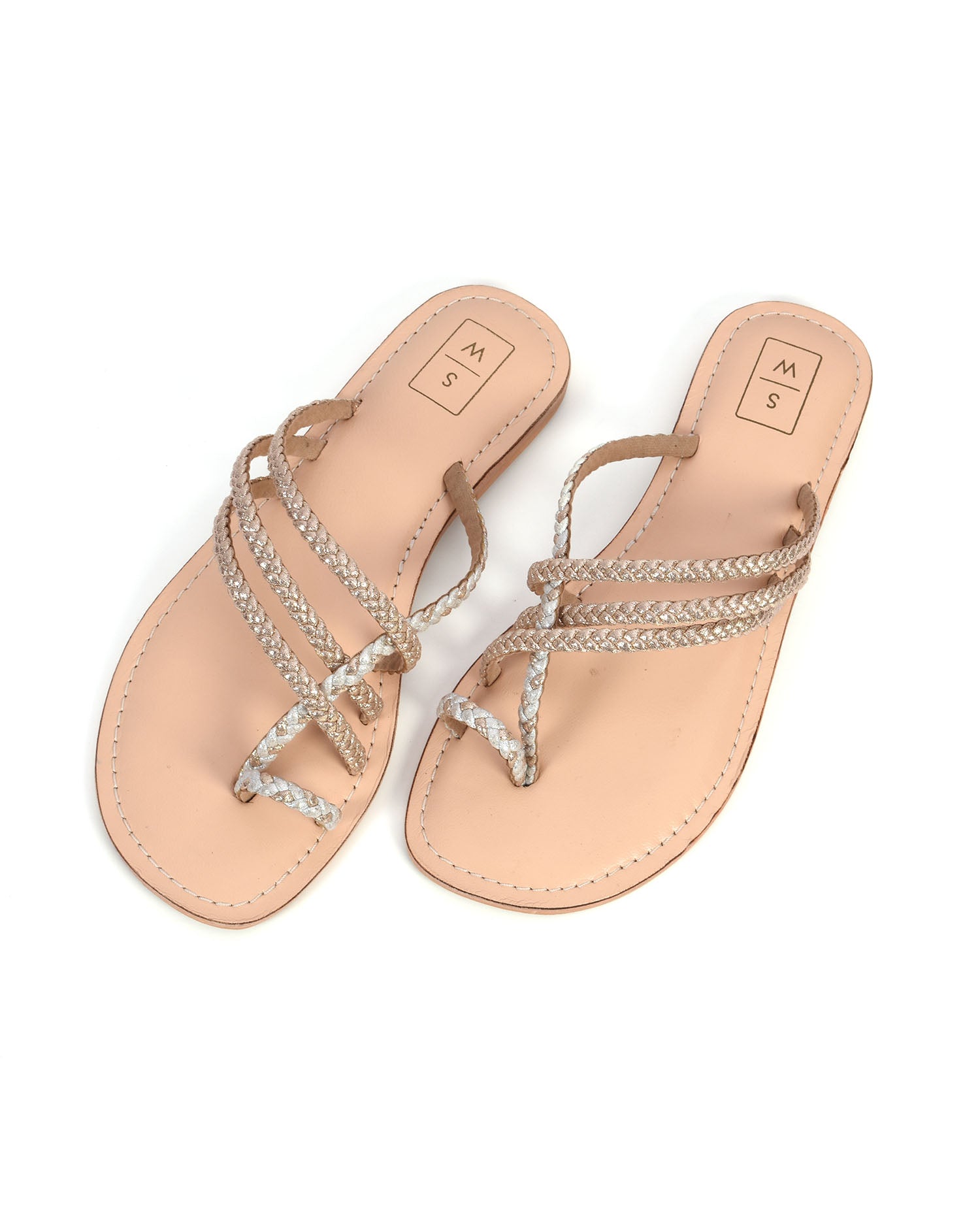 Grace Silver & Gold Strap Sandals