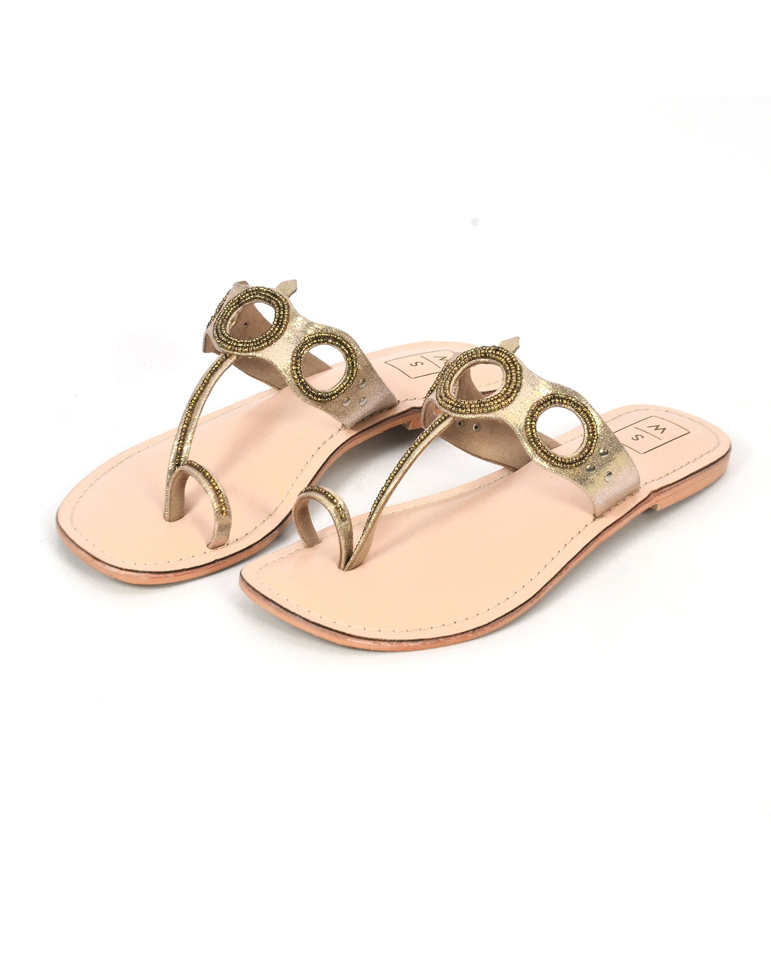 Natasha Gold Cut Out Sandals