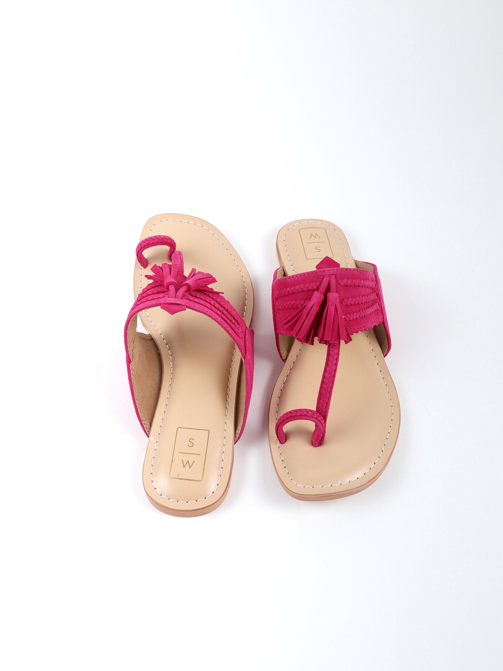 Fuchsia Pink Kolhapuri Sandals