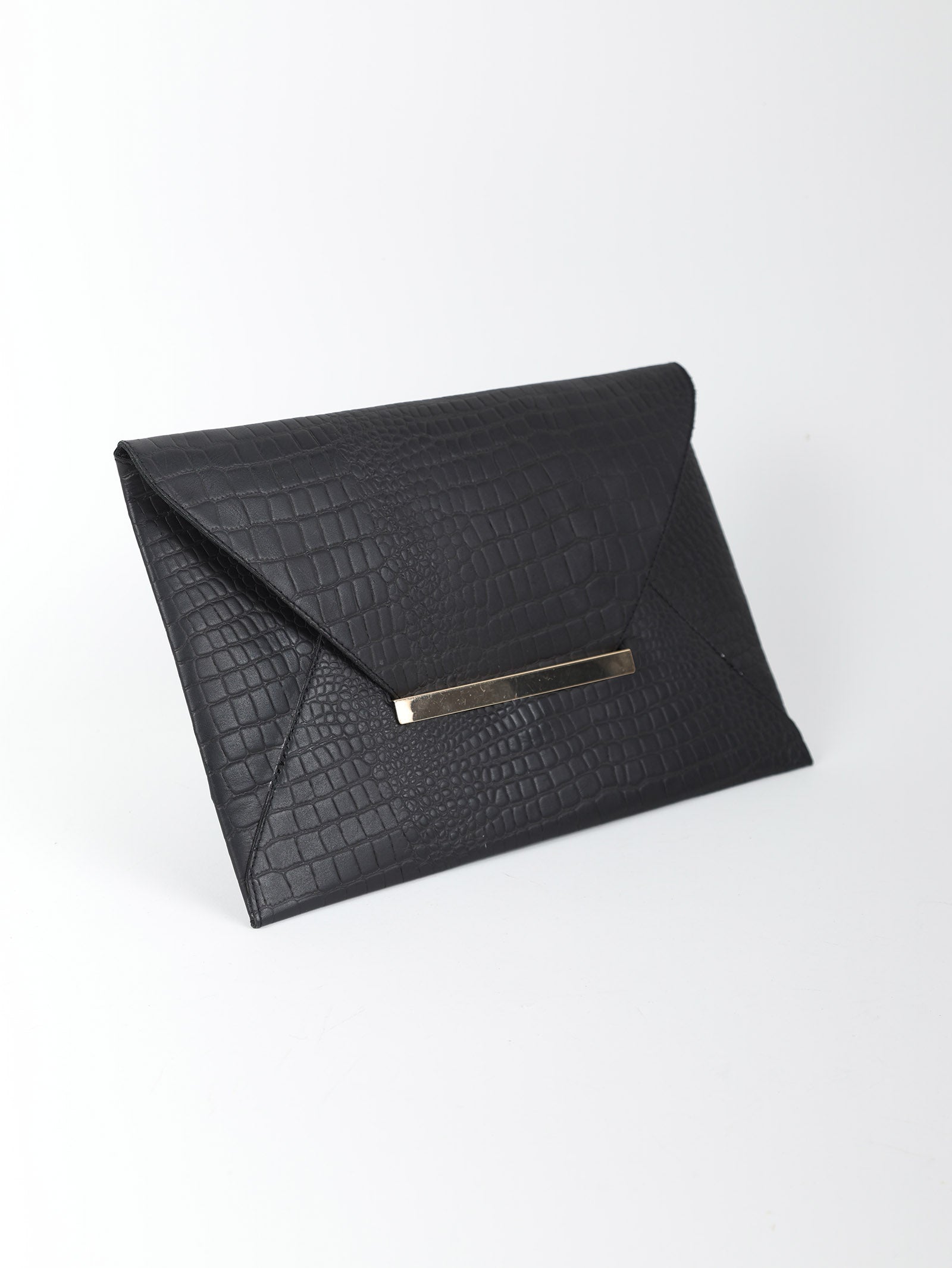 Uma Leather Envelope Clutch