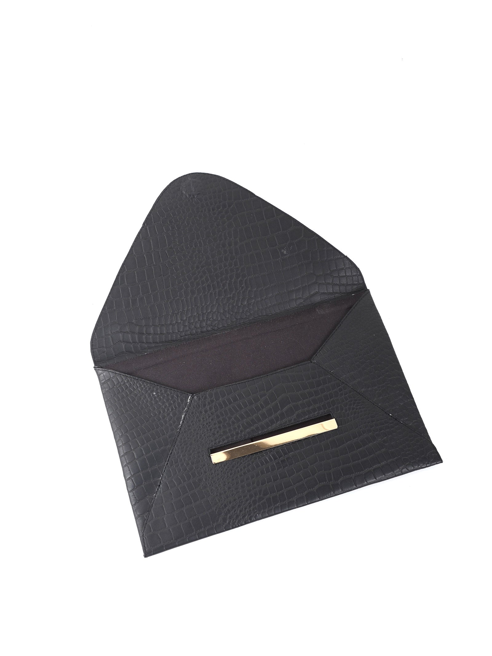 Uma Leather Envelope Clutch