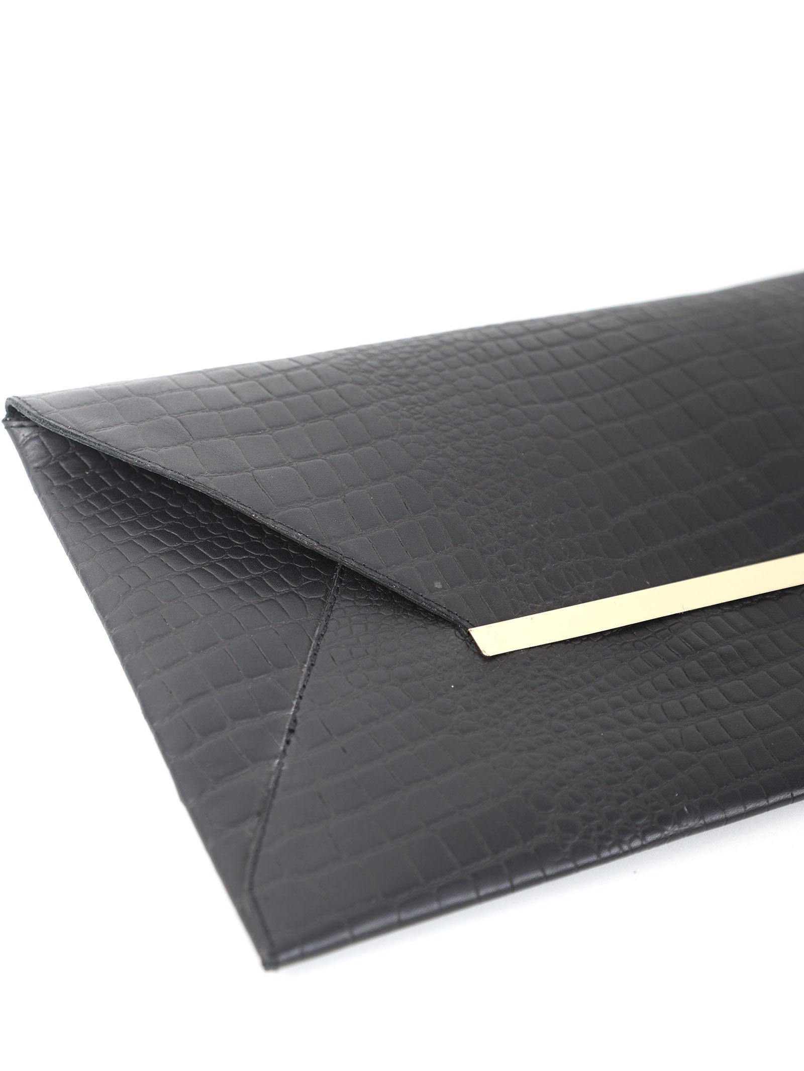 Uma Leather Envelope Clutch