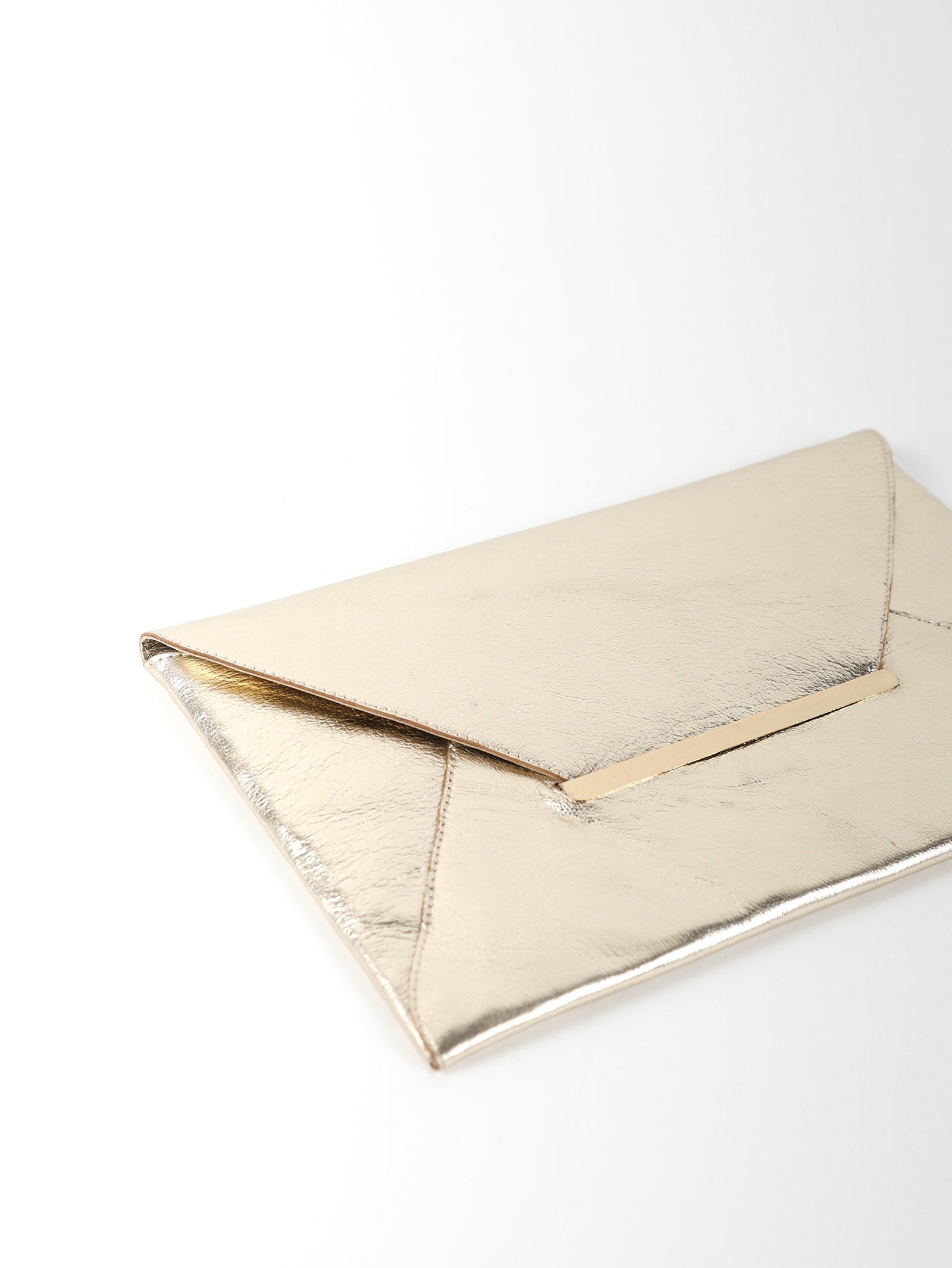 Uma Leather Envelope Clutch
