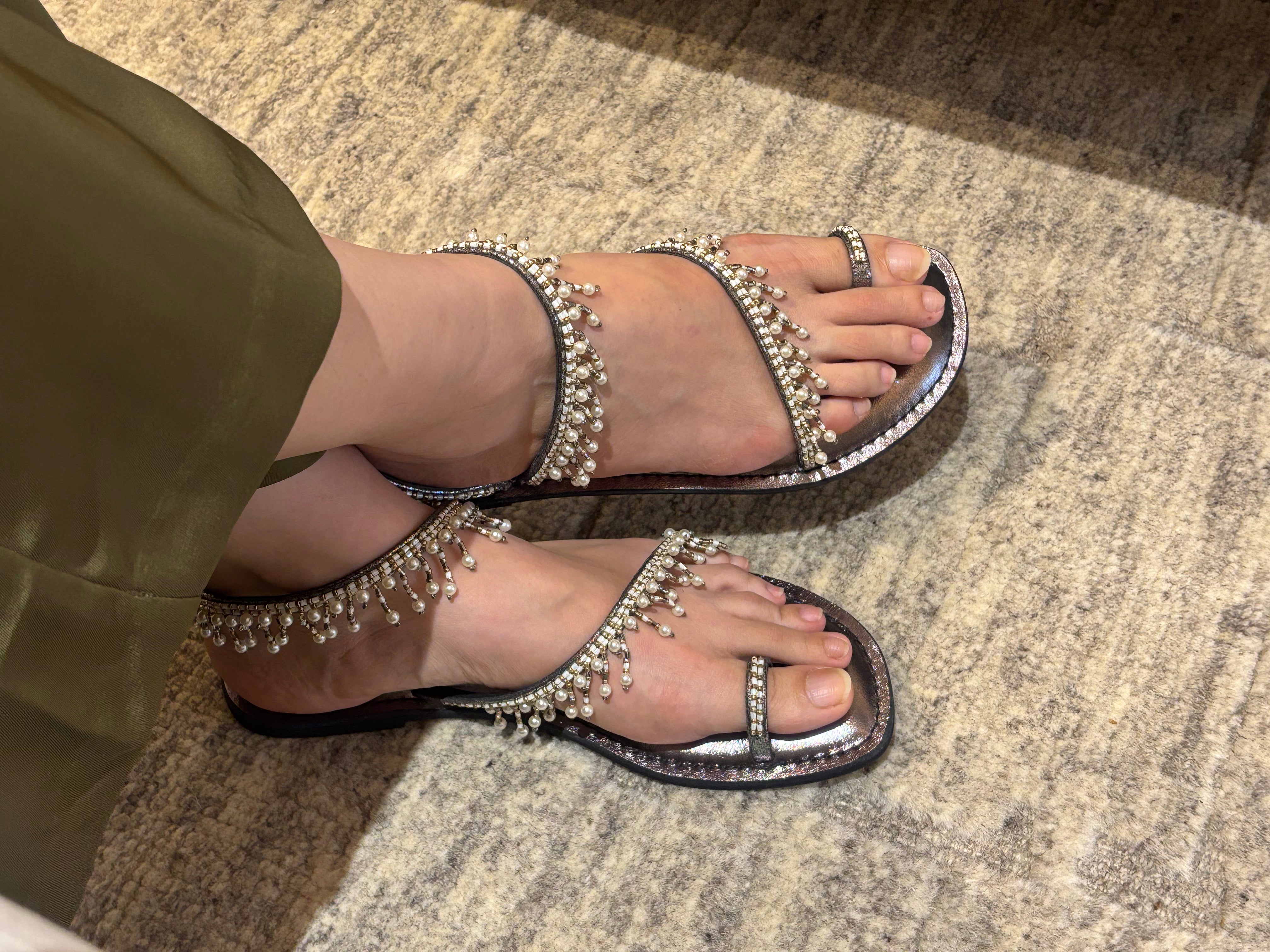 Soha Gunmetal Vegan Sandals