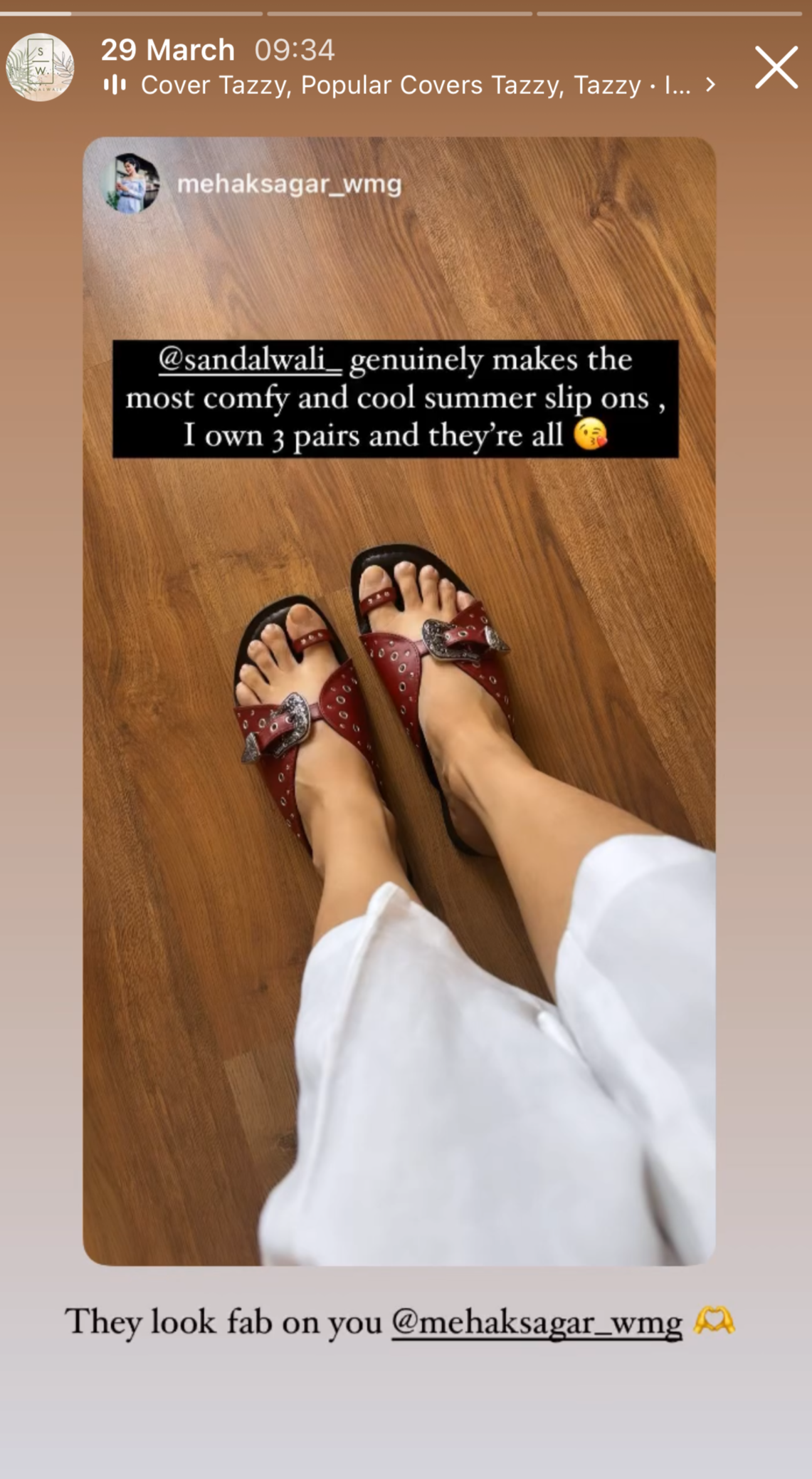 Nadia Red & Silver Studded Flats