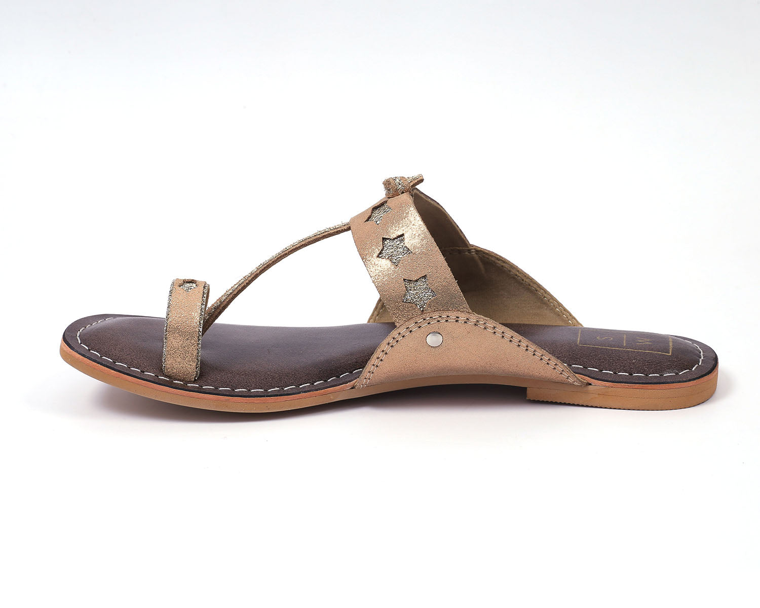 Tina Rose Gold Star Cut-Out Sandals