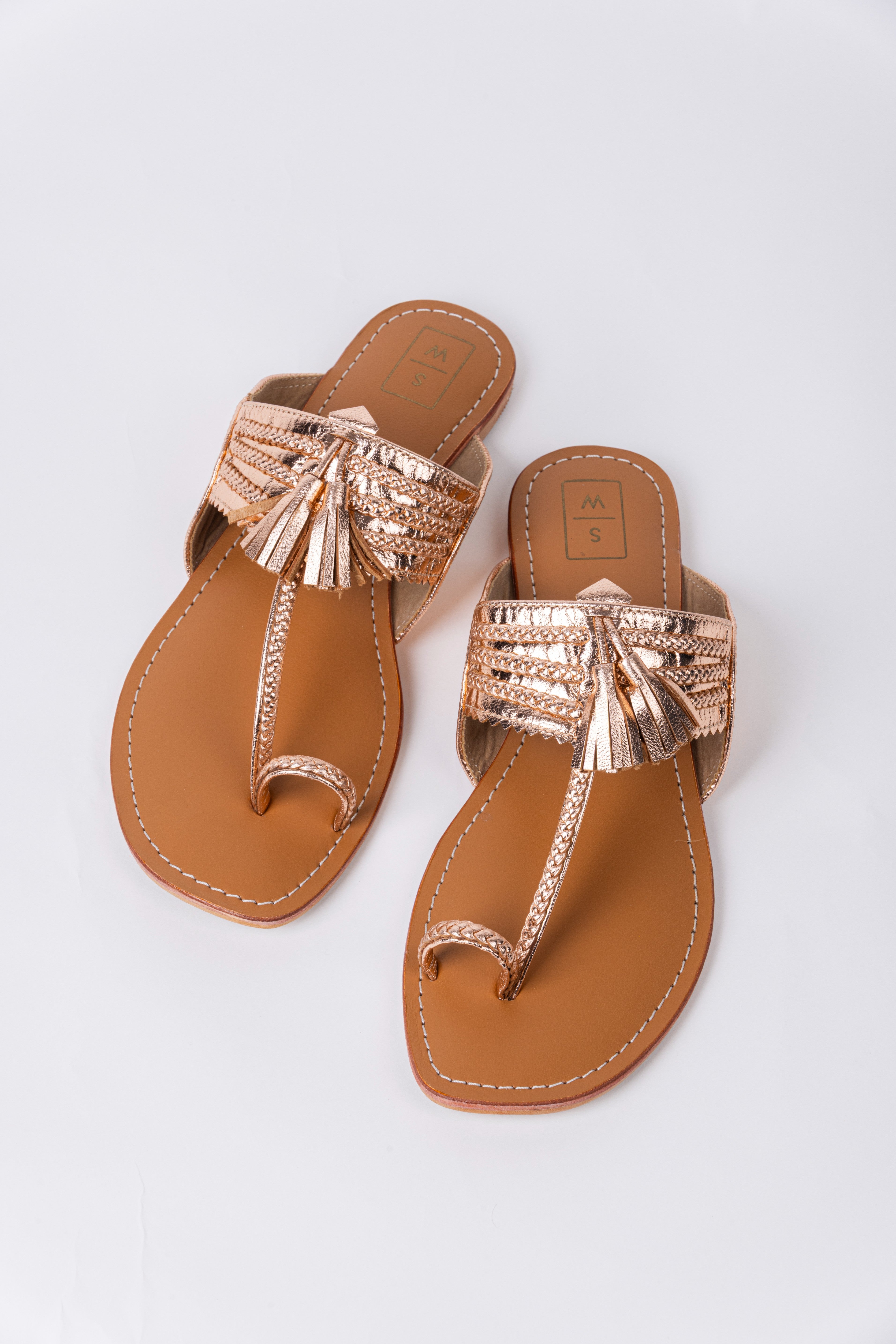 Sana Rose Gold Kolhapuri Chappal