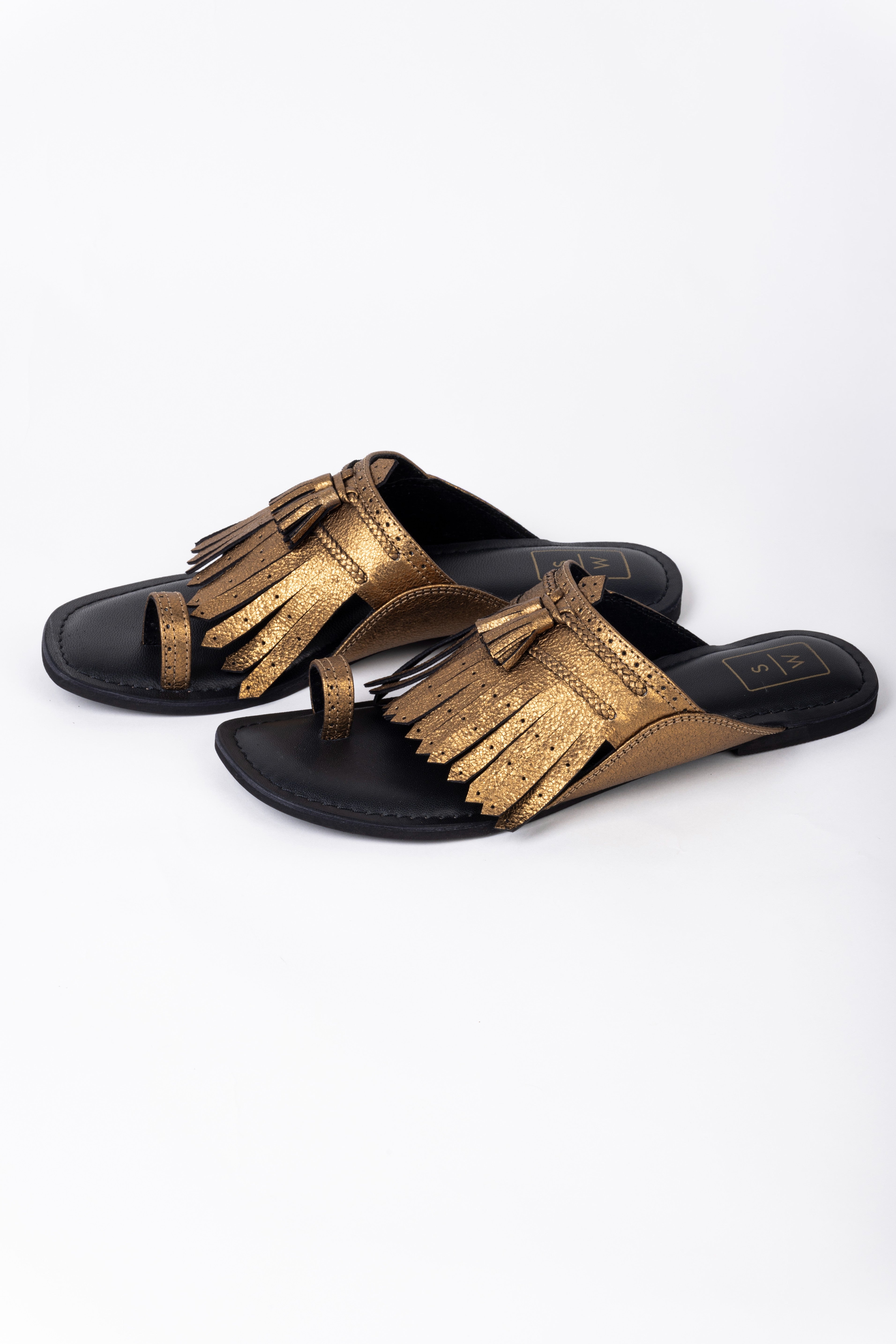 Lady Suzy Antique Gold Shimmer Sandals