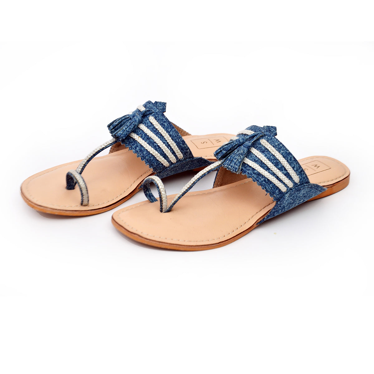Bonny Denim & Silver Kolhapuri