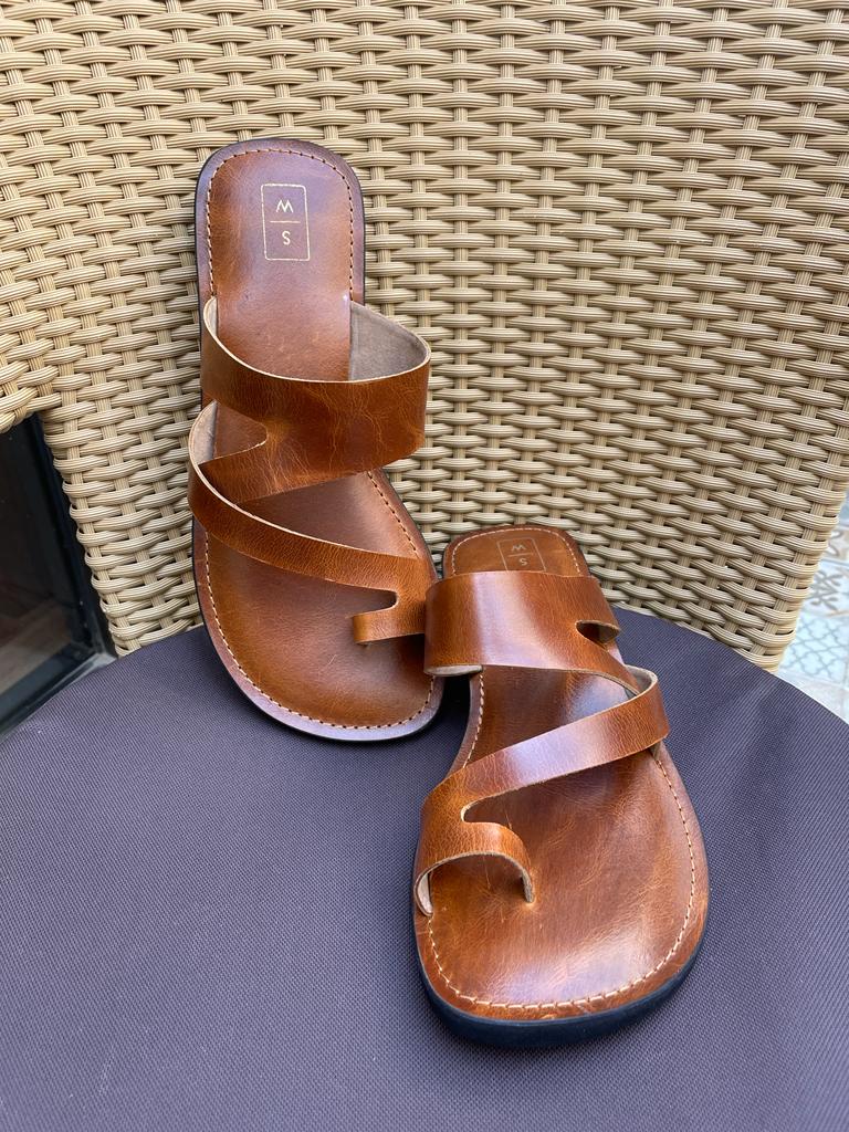 Carlos Antique Tan Leather Men's Sandals