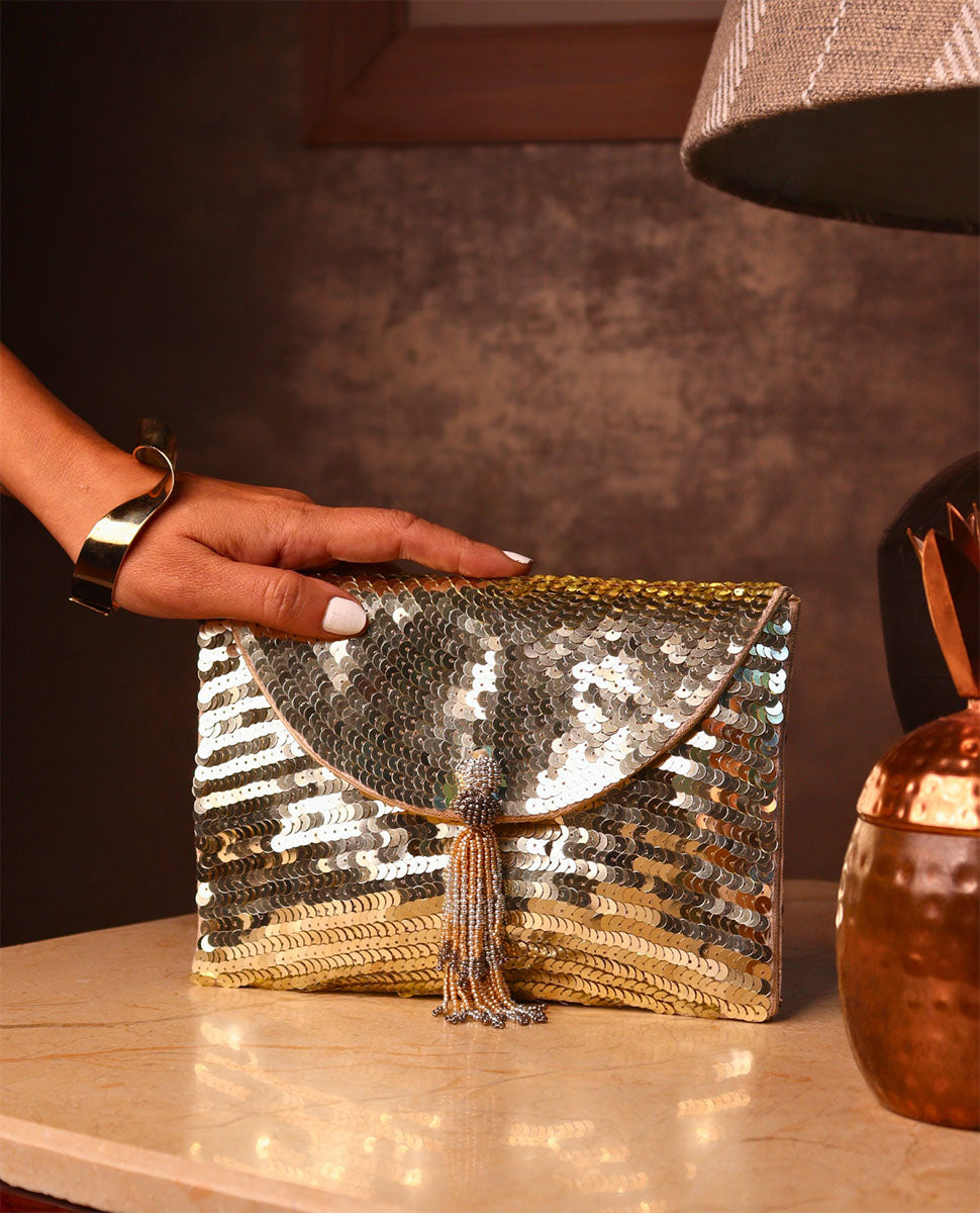 Gladys Sequin Clutch Bag