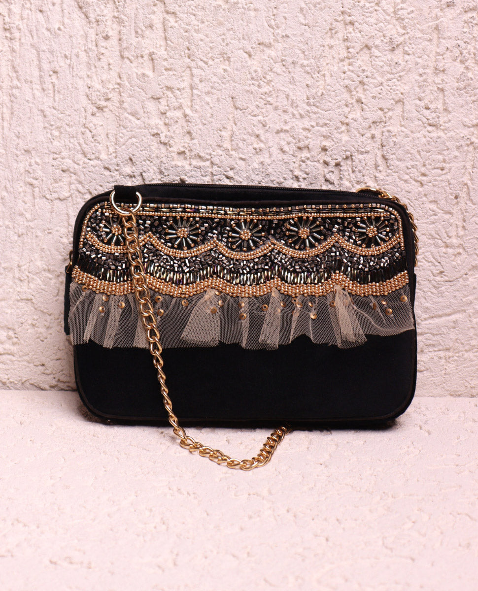 Mia Black & Gold Bag