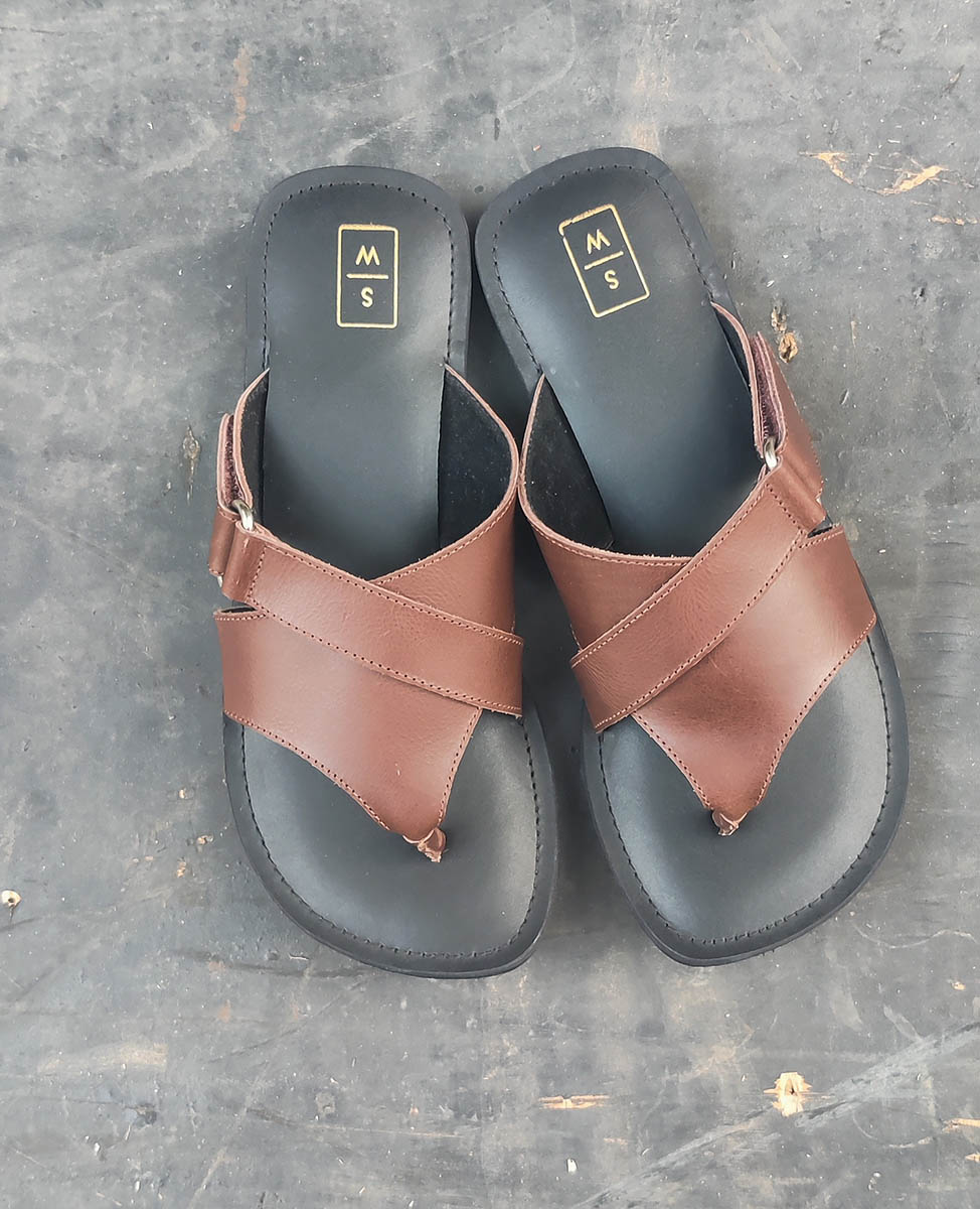 Pedro Buckled Chocolate Men's Sandals