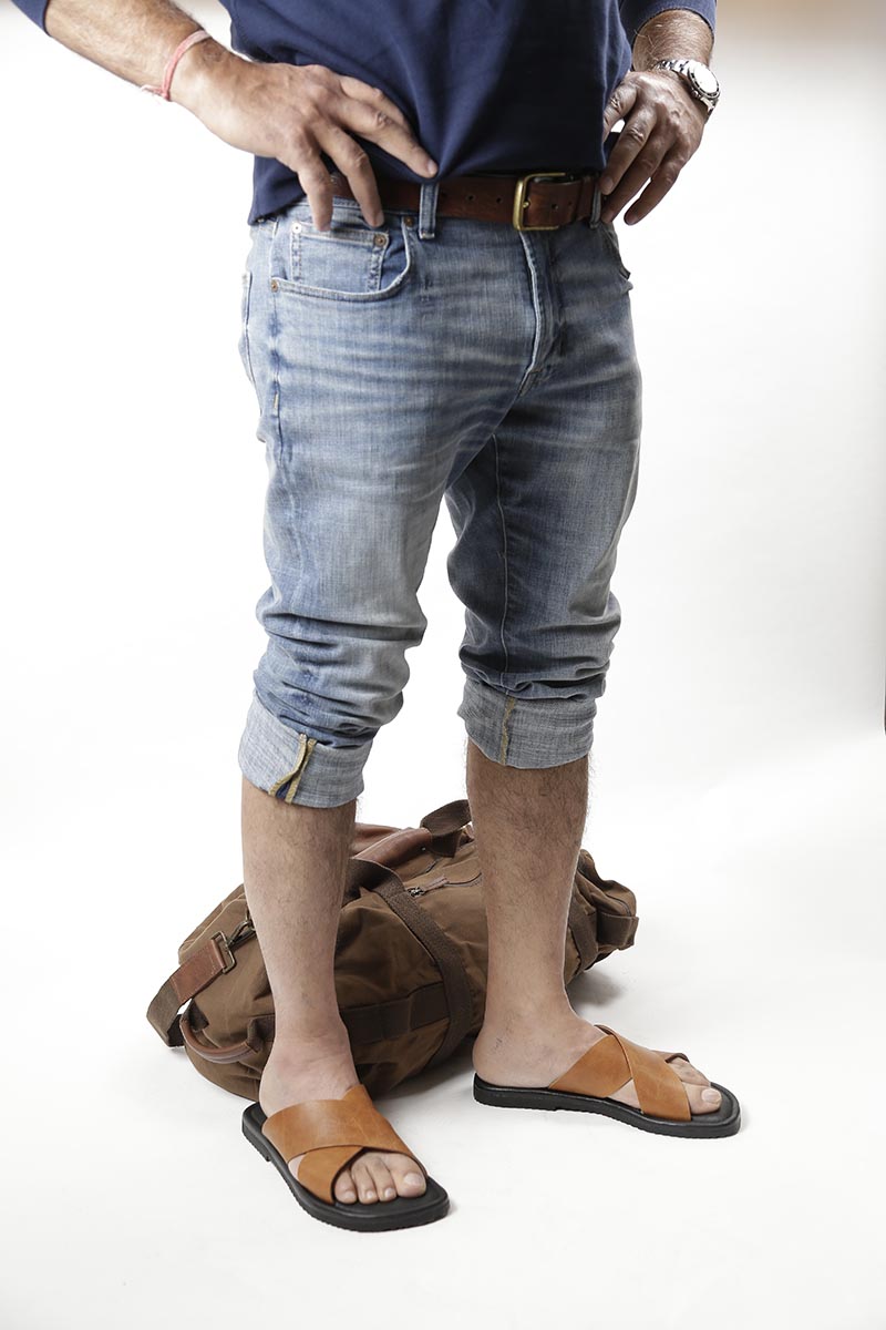 Simon Tan & Black Men's Slider