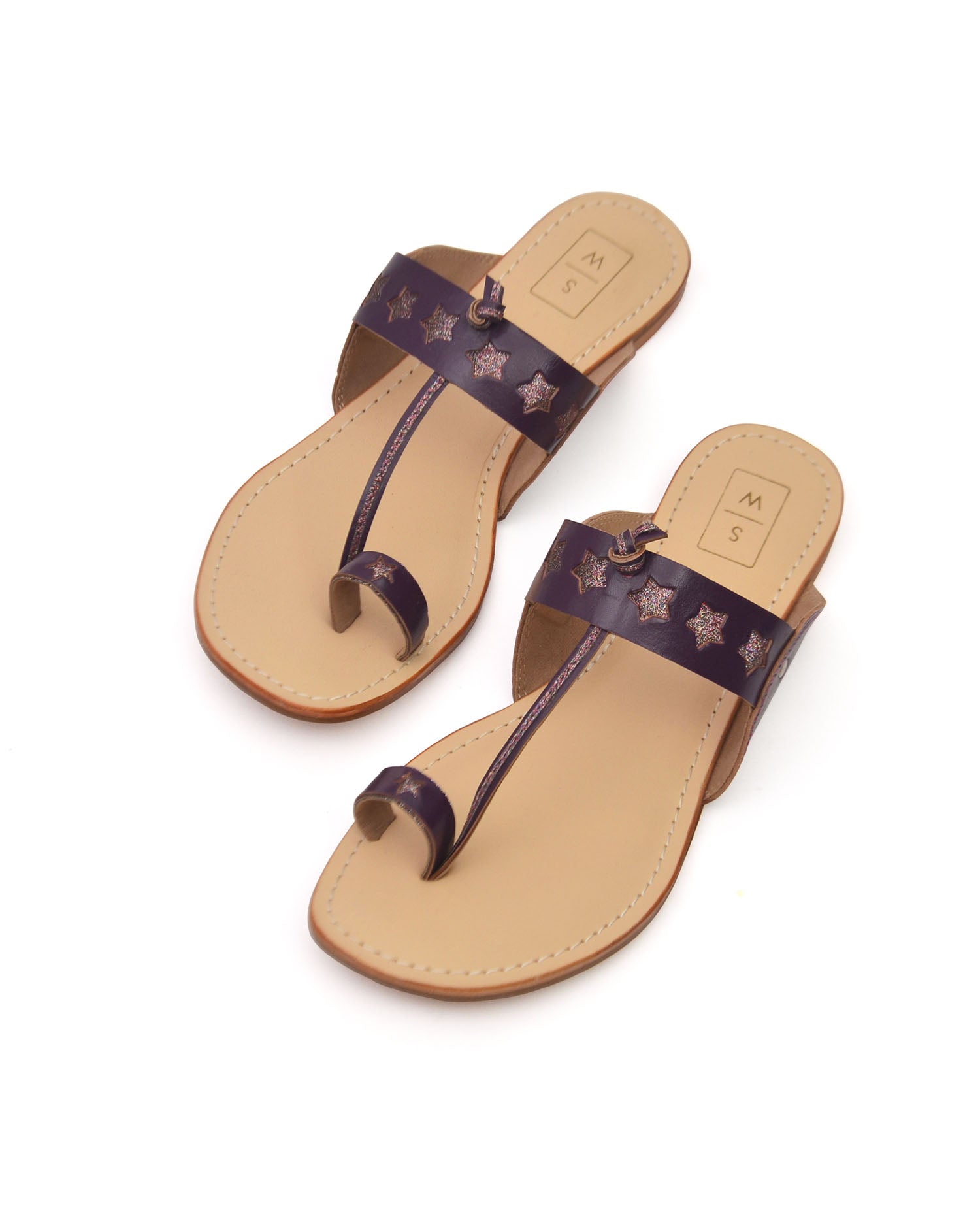 Tina Purple Star Cut-Out Sandals