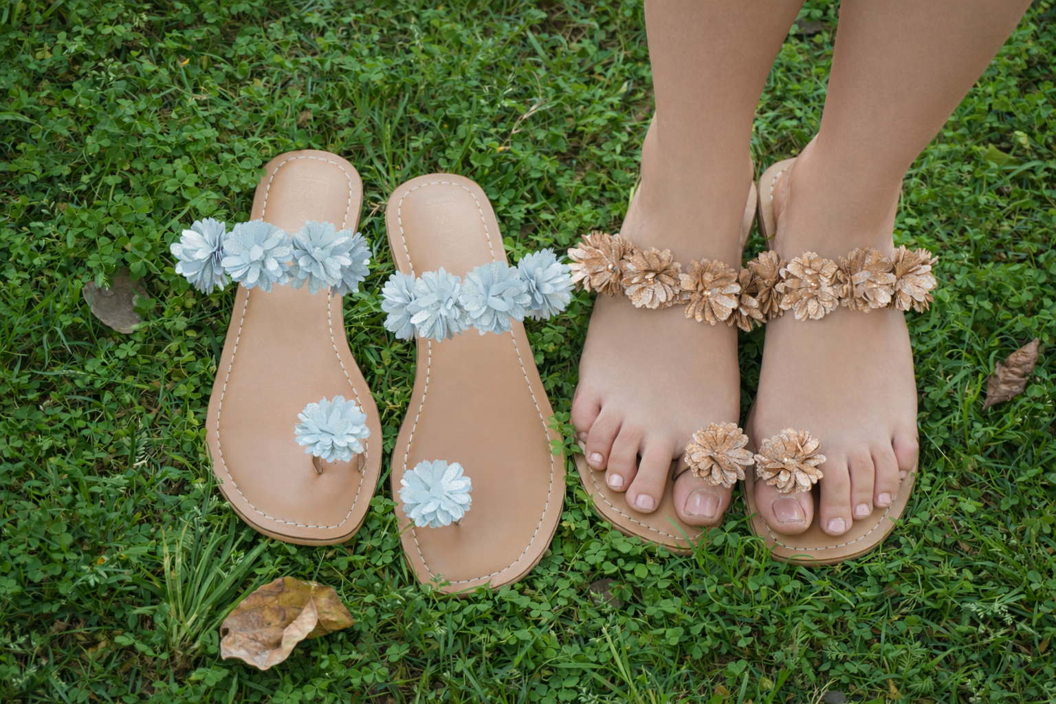 Emily Antique Rose Gold Sandals