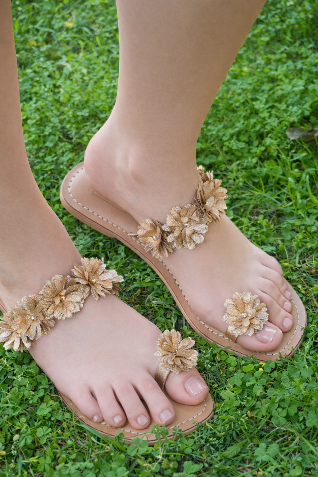 Emily Antique Rose Gold Sandals