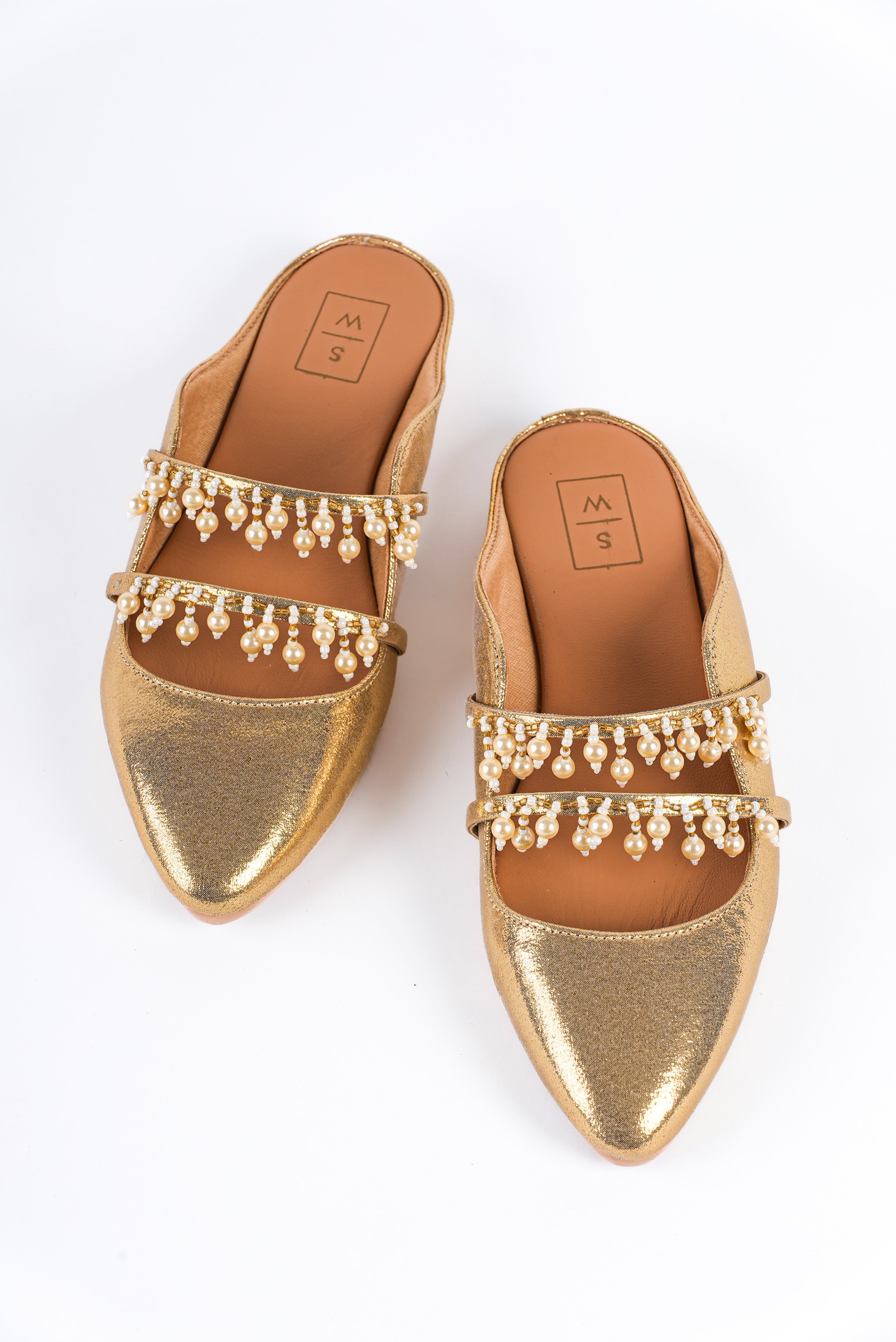 Fatima Gold Tassel Mule