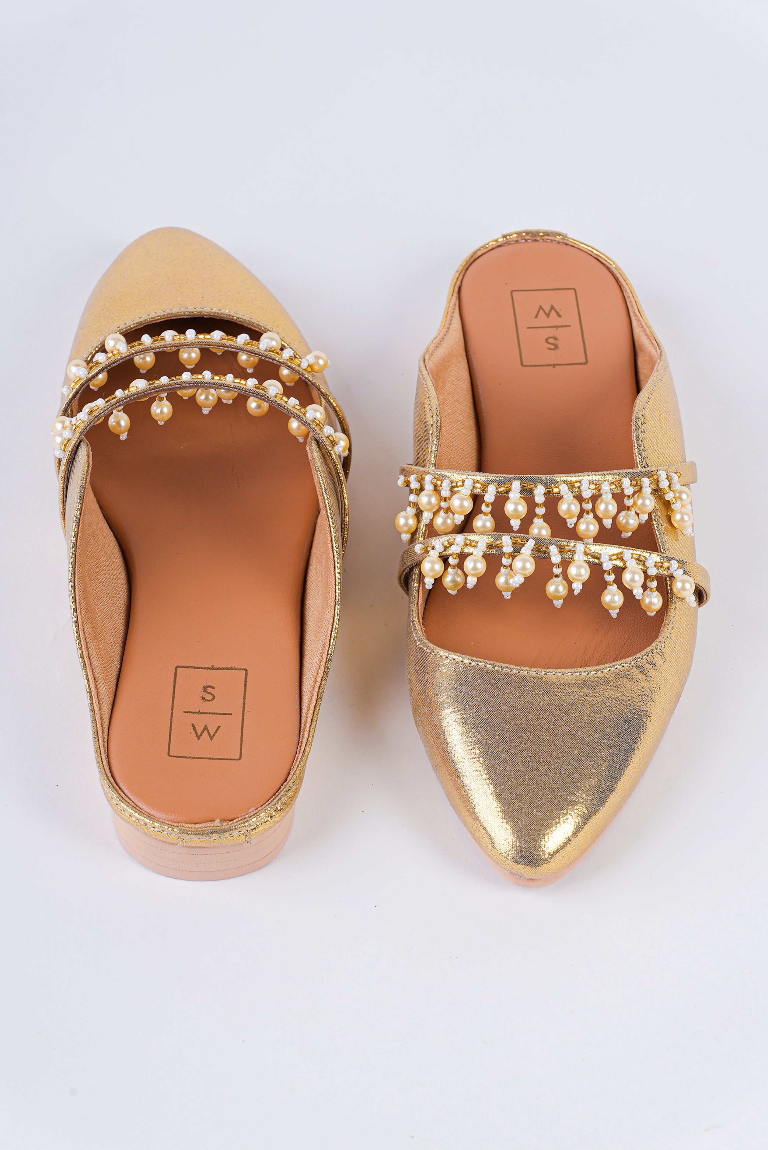 Fatima Gold Tassel Mule