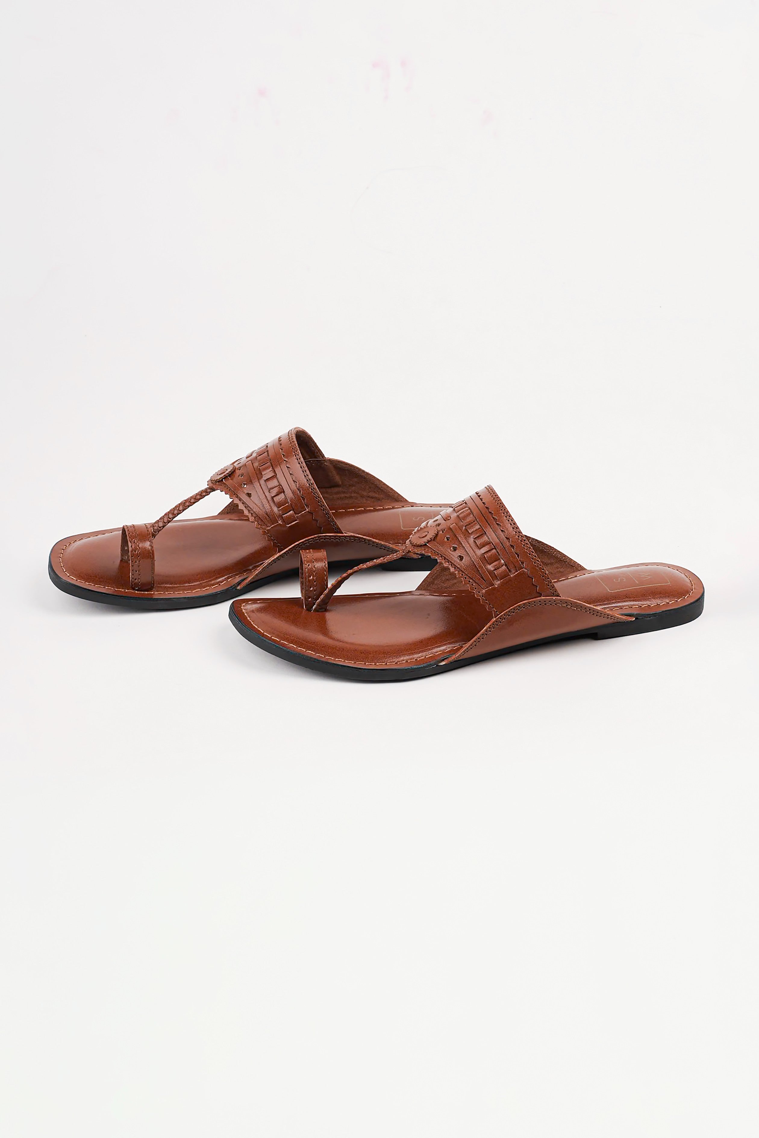 Luna Terrakotta Leather Kolhapuri