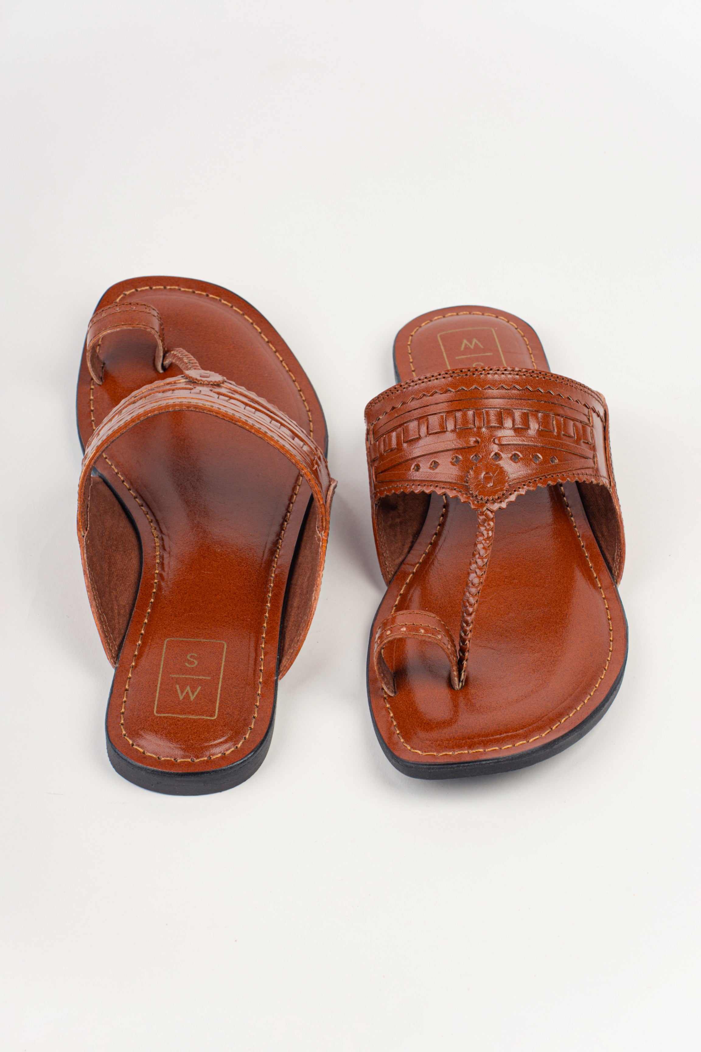 Luna Terrakotta Leather Kolhapuri
