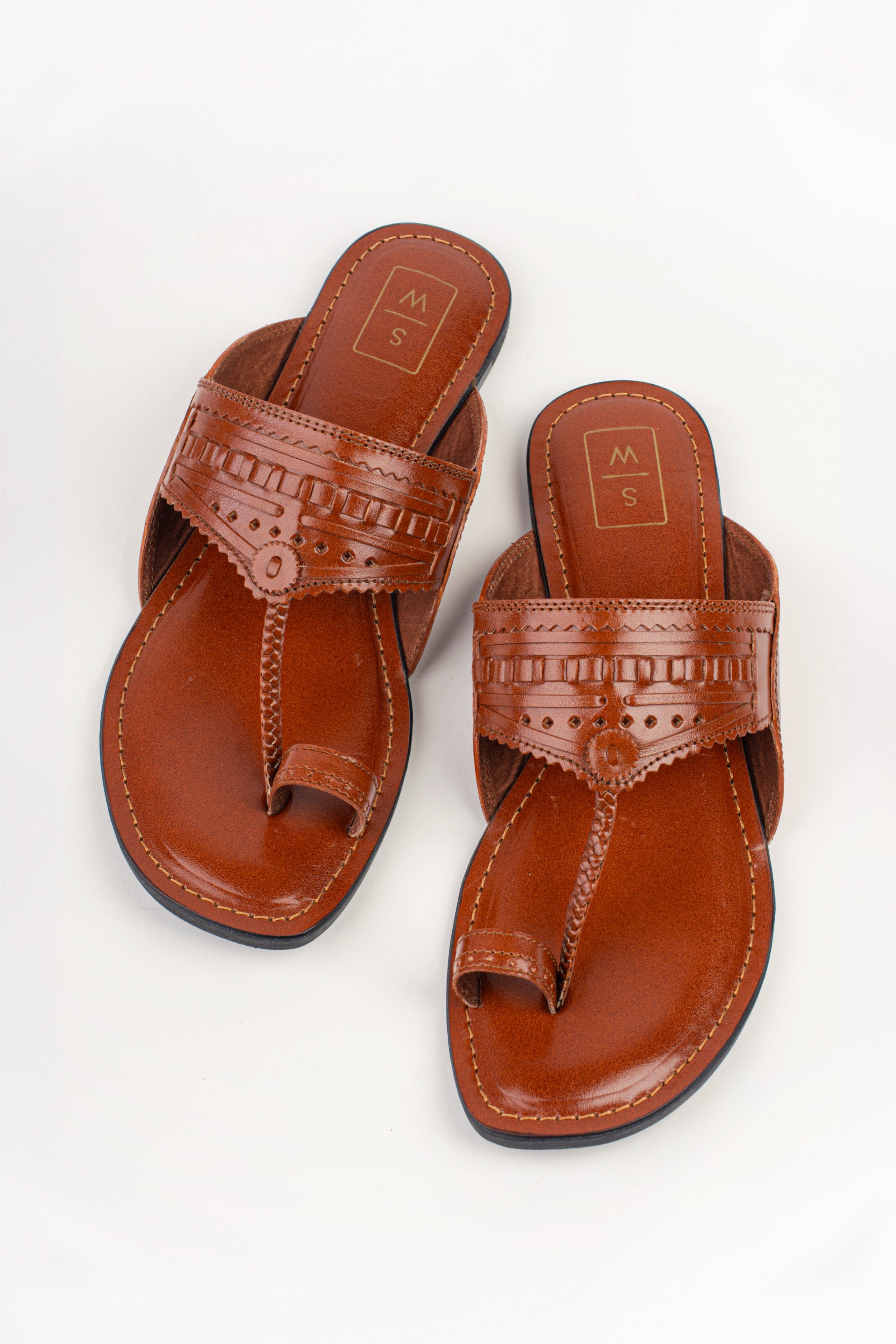 Luna Terrakotta Leather Kolhapuri