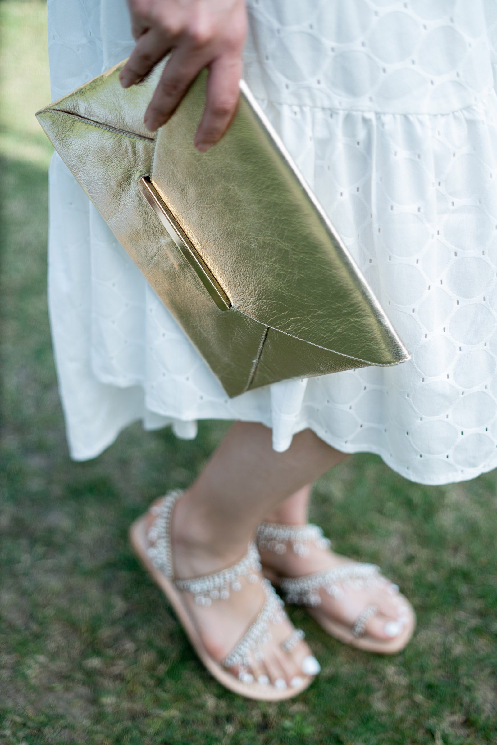 Uma Leather Envelope Clutch