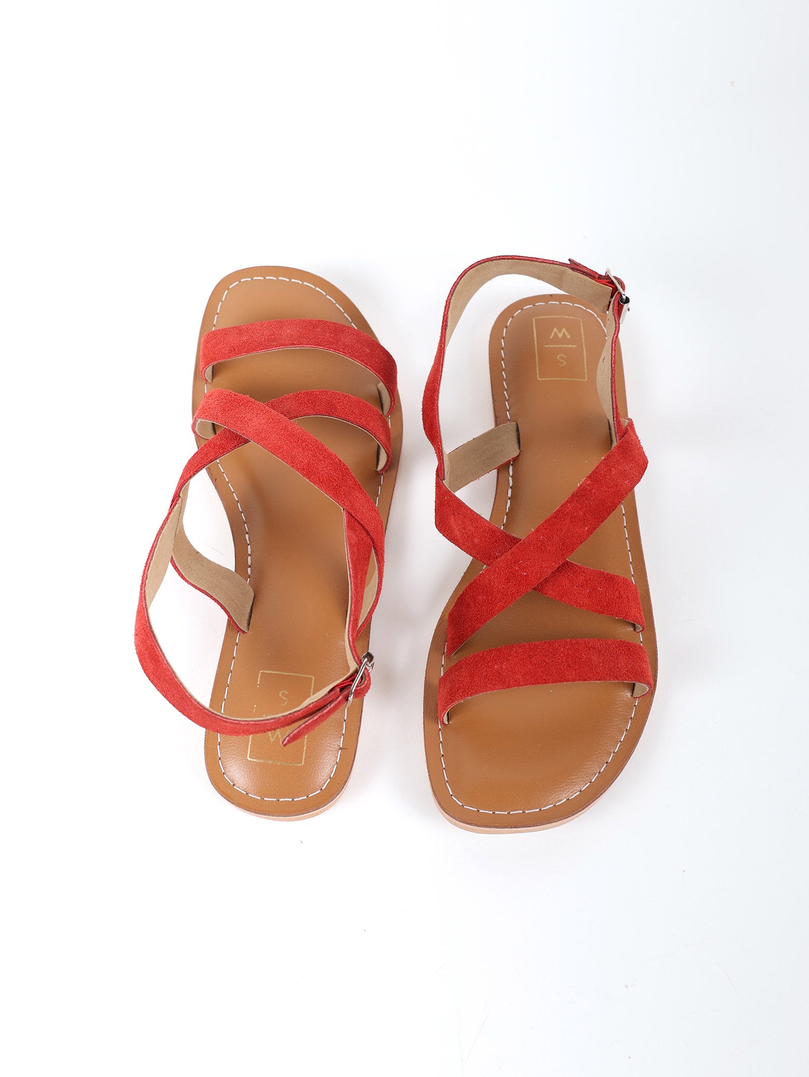 Vera Red criss-cross Sandals