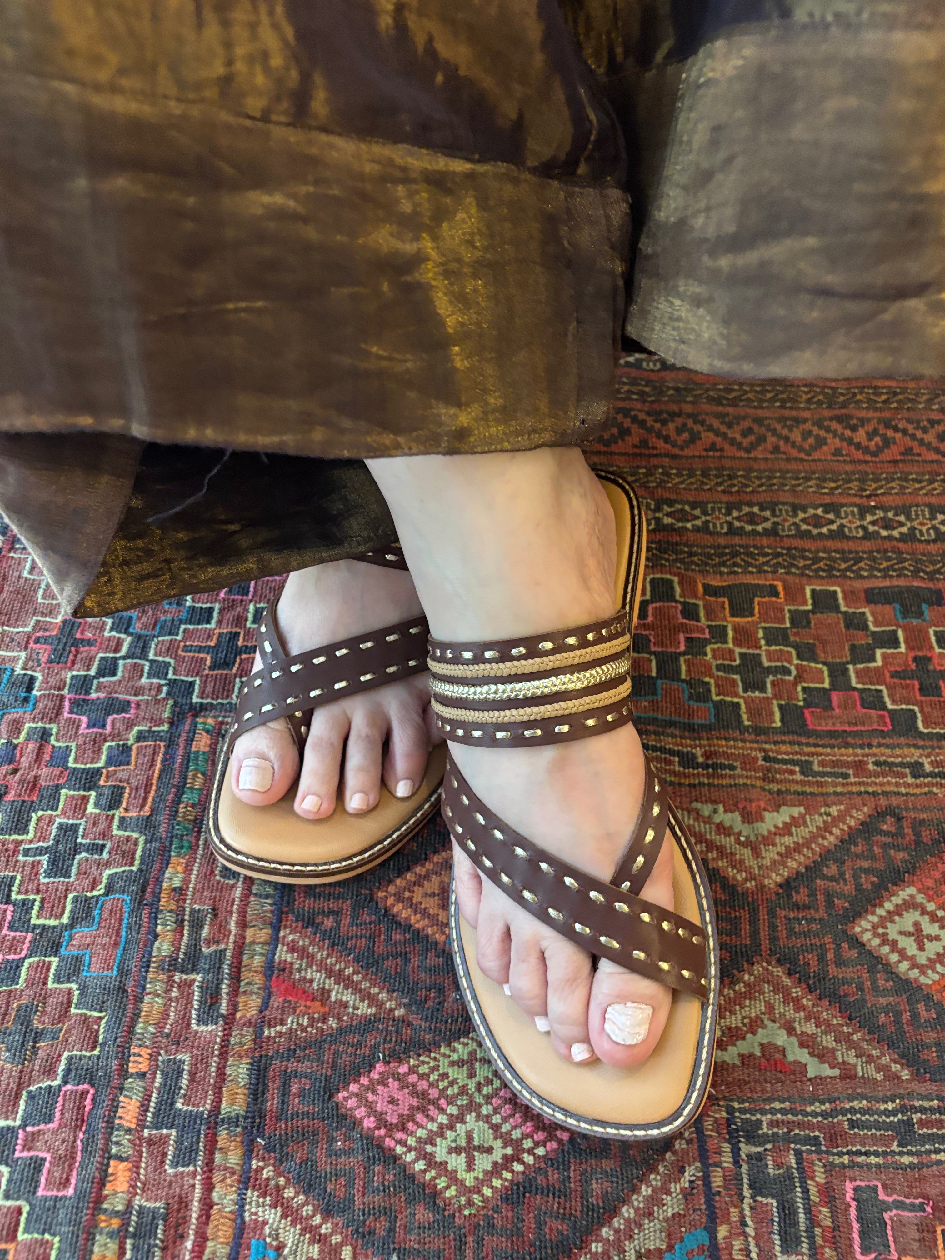 Inca Tan Leather Sandals