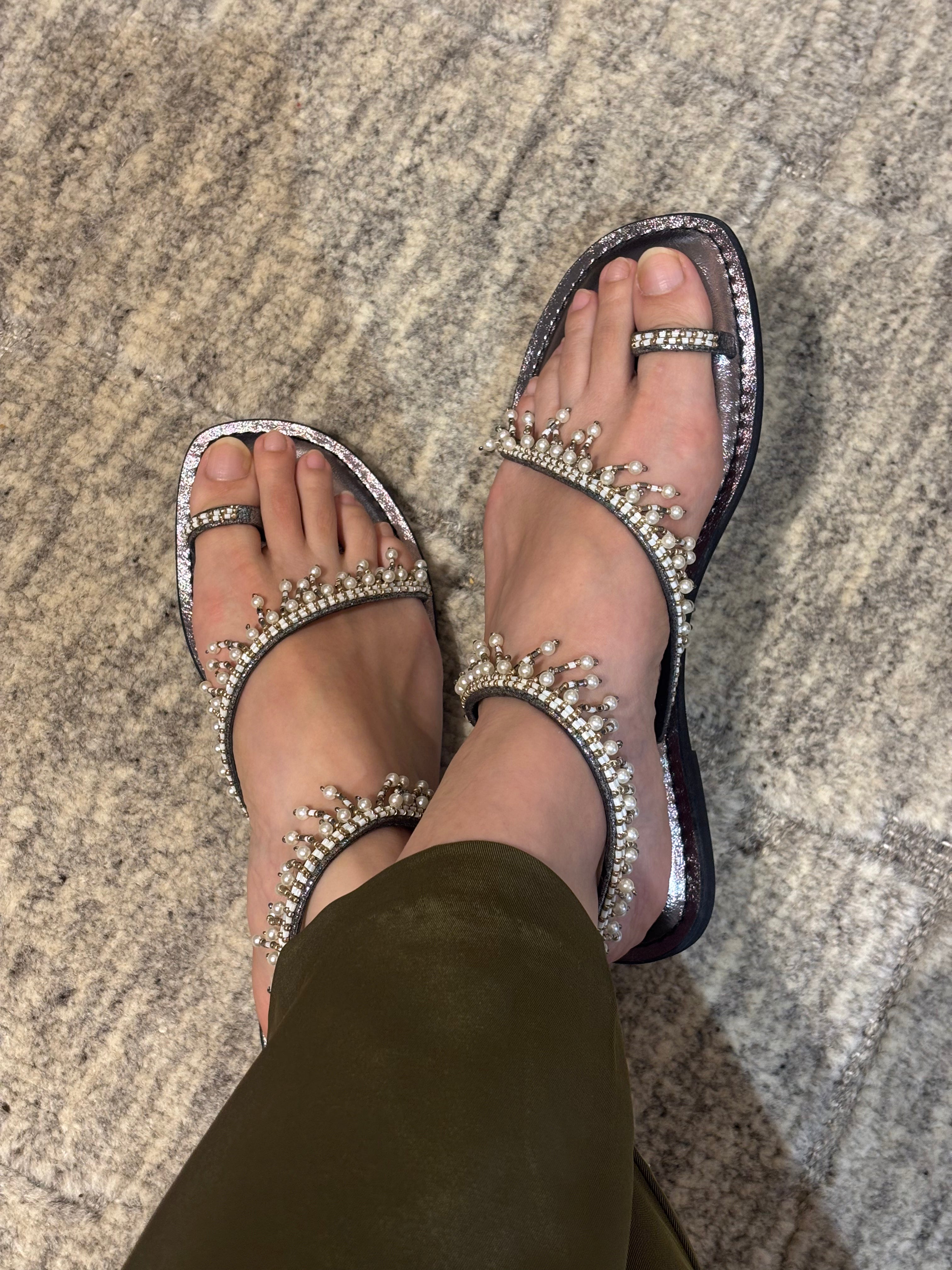 Soha Gunmetal Vegan Sandals