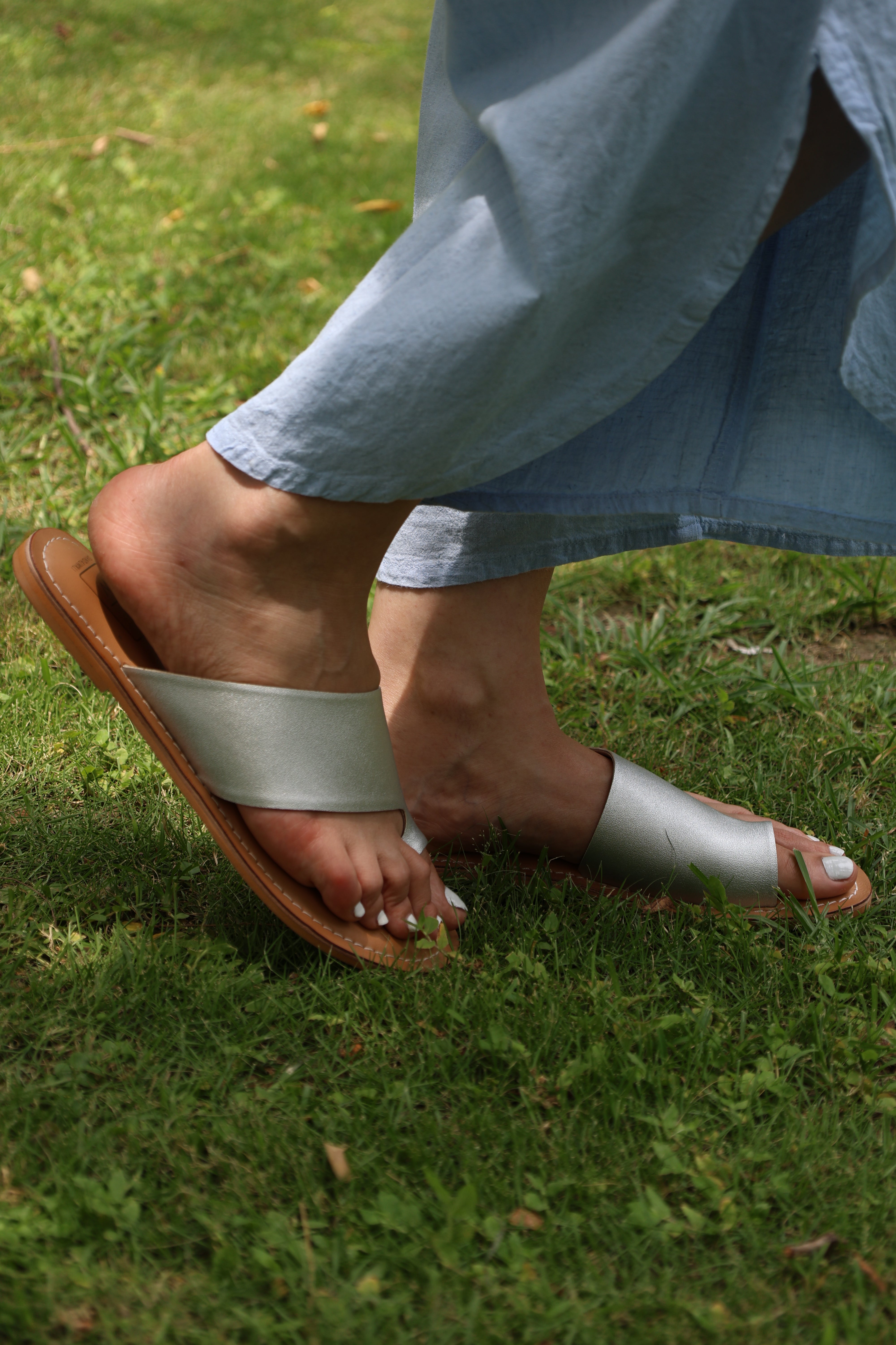 Isla Dull Silver Sandals