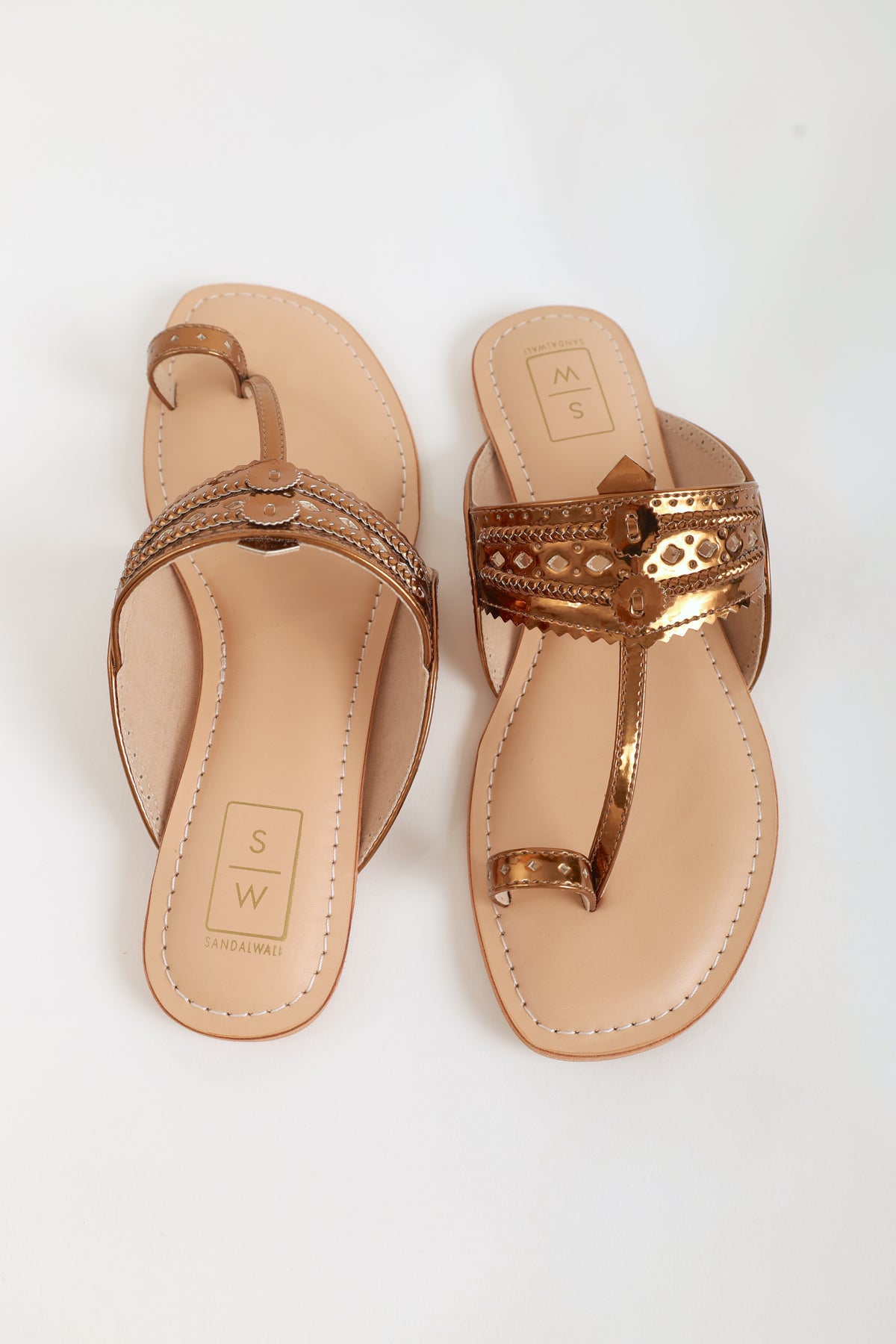 Roxanne Glitzy Antique Vegan Kolhapuri Sandals