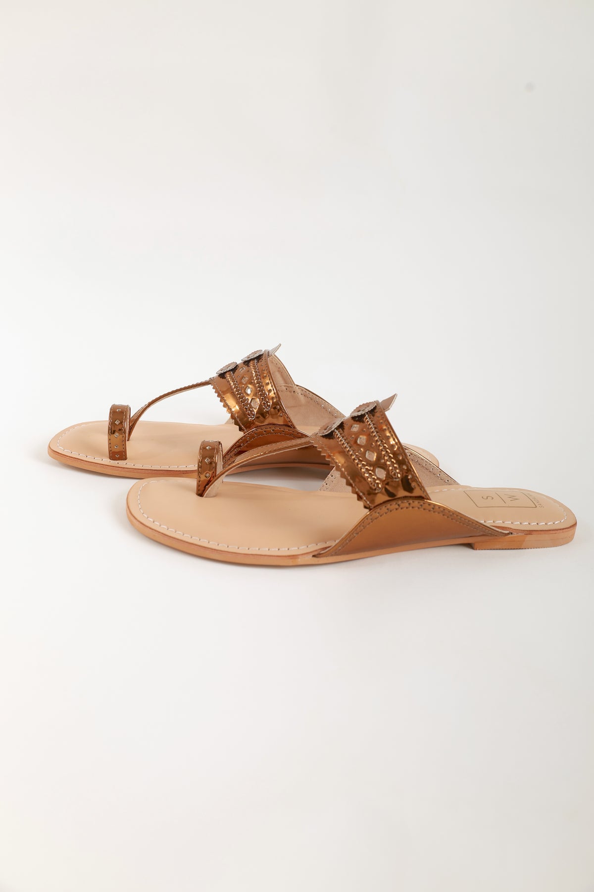 Roxanne Glitzy Antique Vegan Kolhapuri Sandals