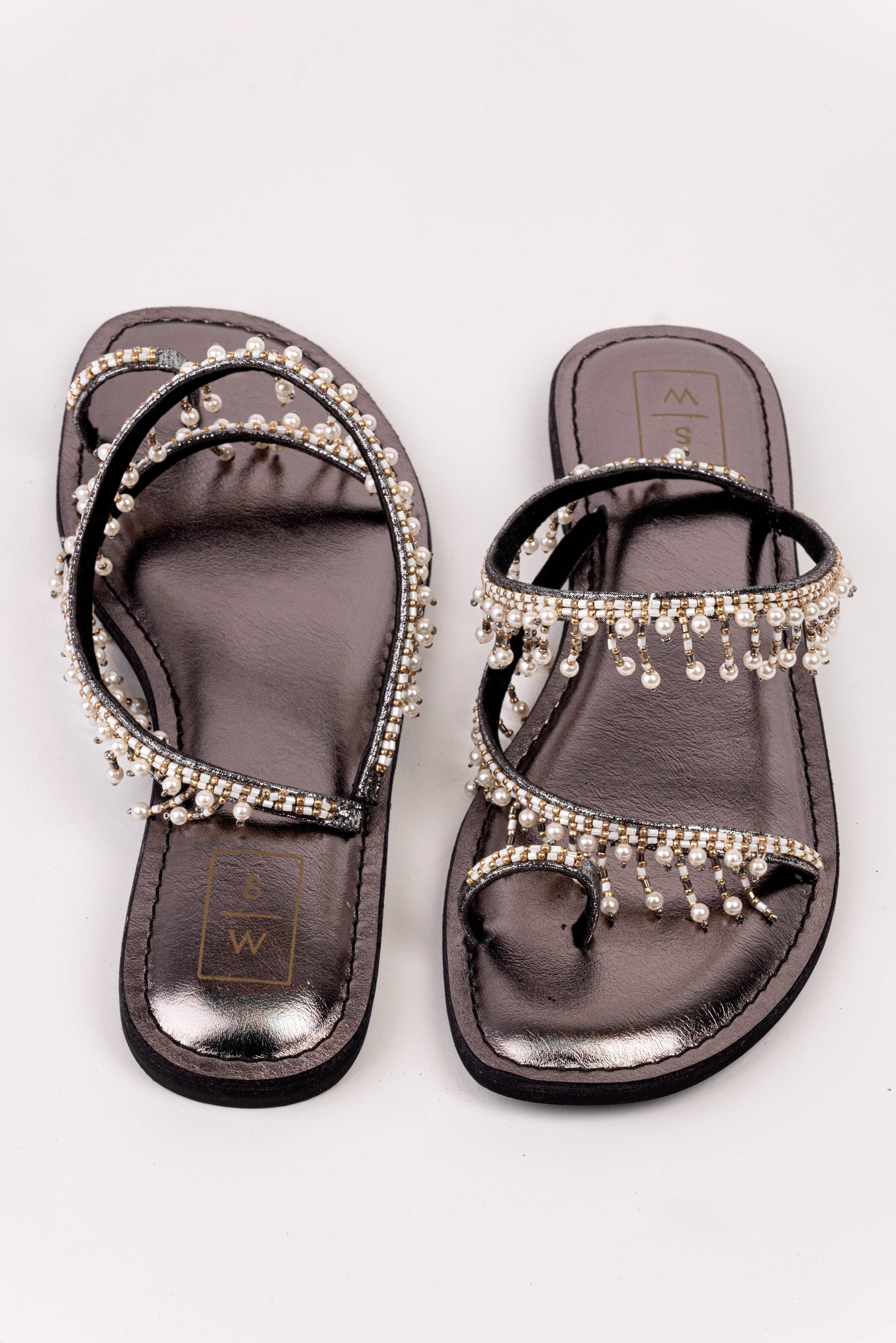 Soha Gunmetal Vegan Sandals