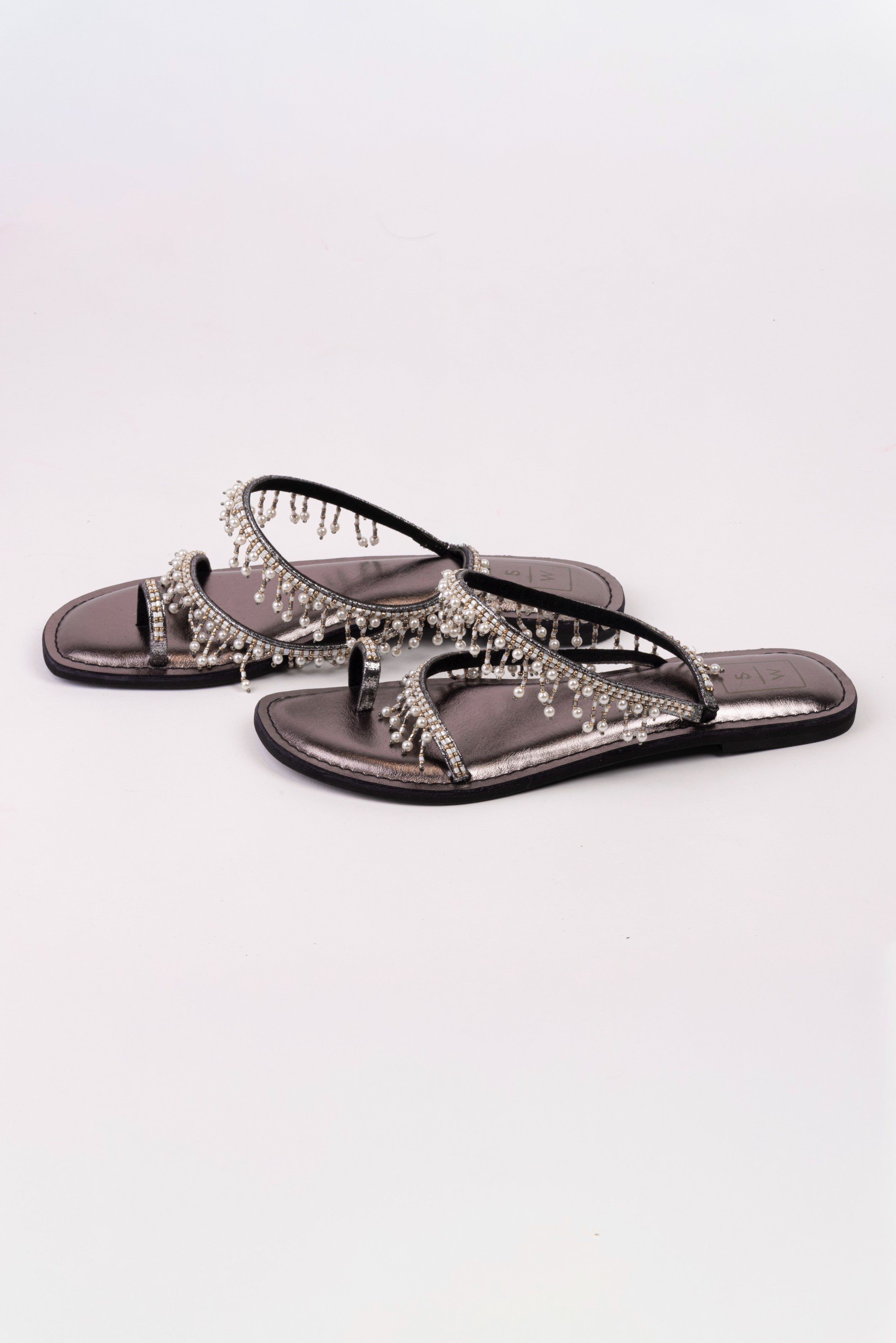 Soha Gunmetal Vegan Sandals
