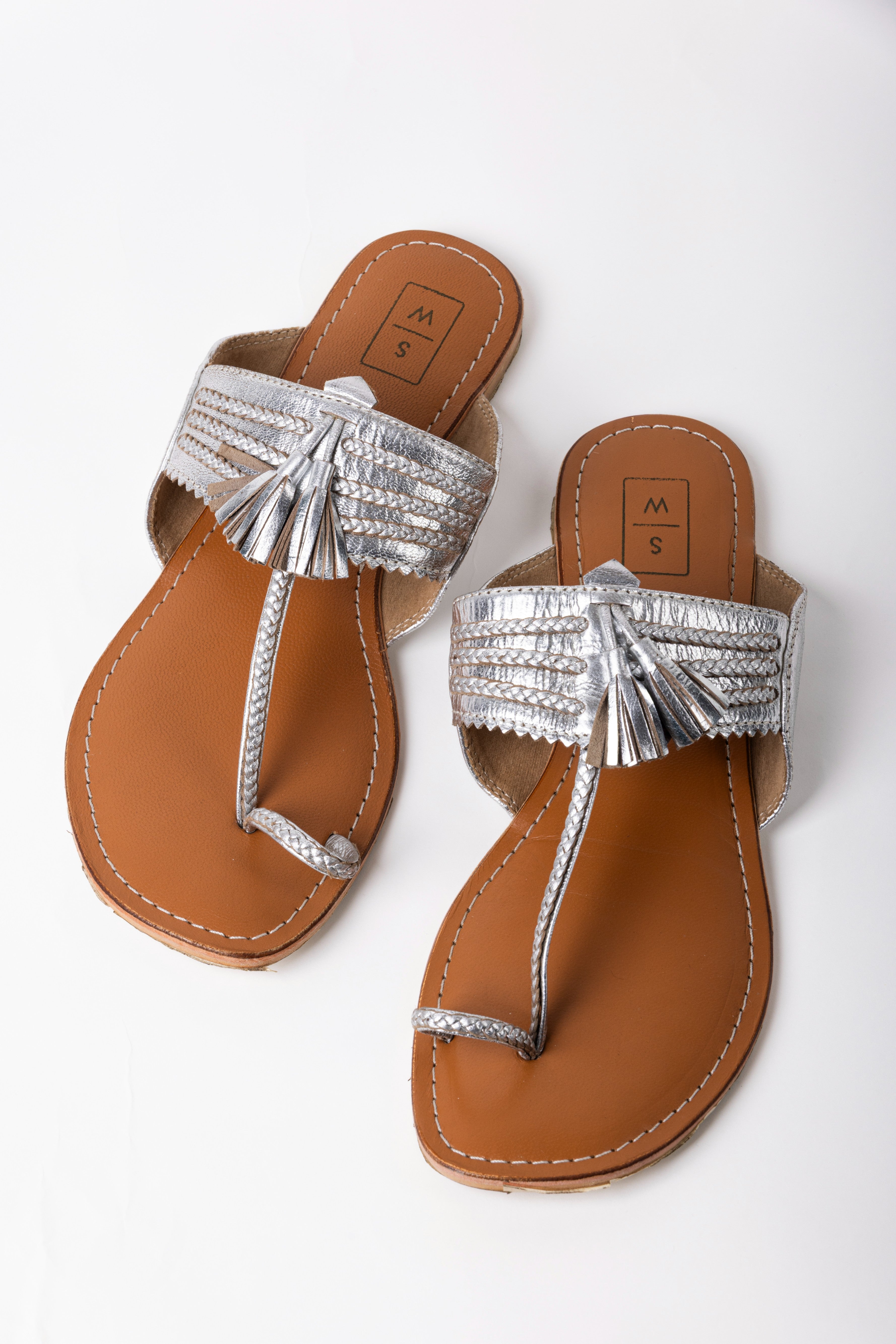 Chandni Silver Tassel Sandal