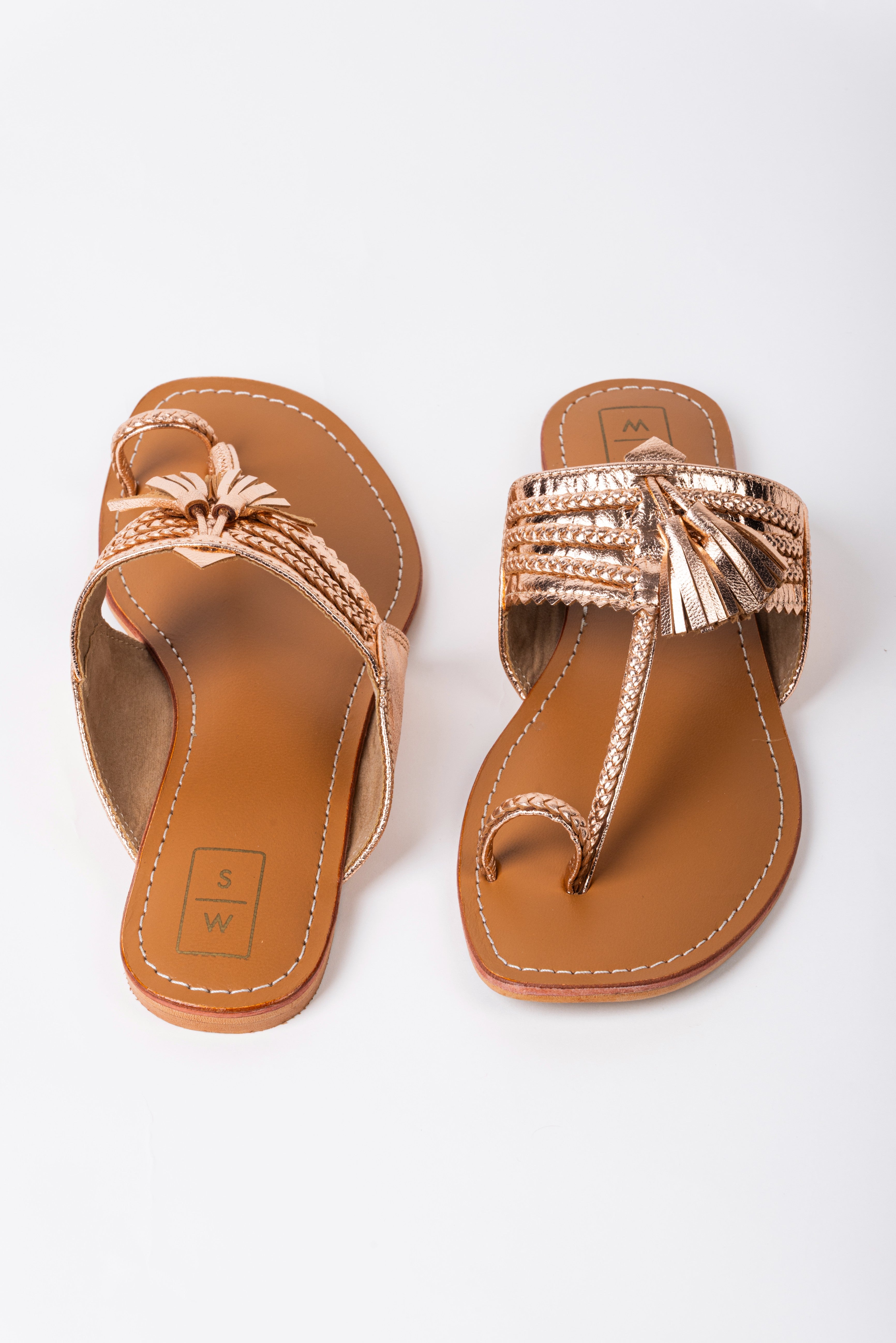 Sana Rose Gold Kolhapuri Chappal