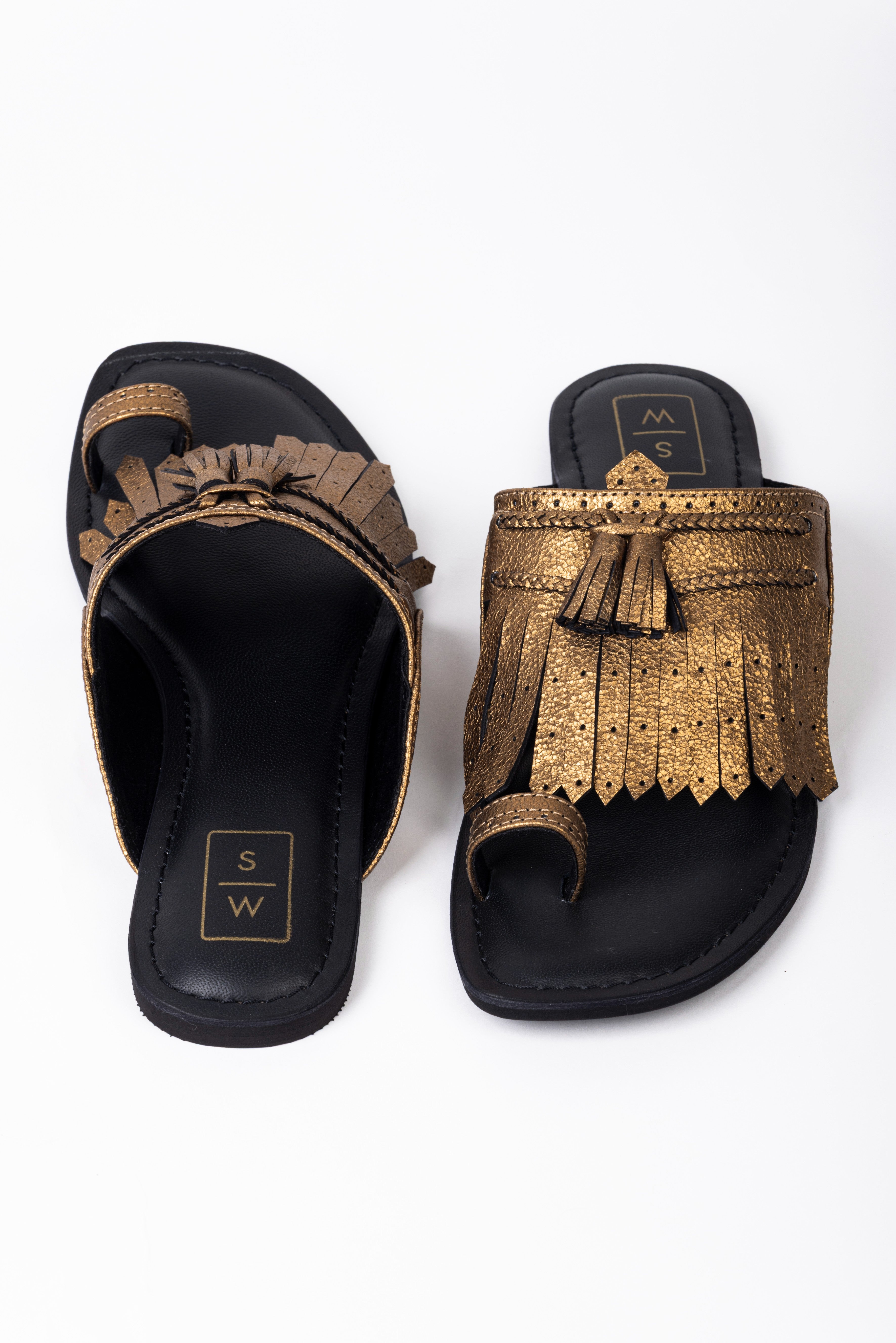 Lady Suzy Antique Gold Shimmer Sandals