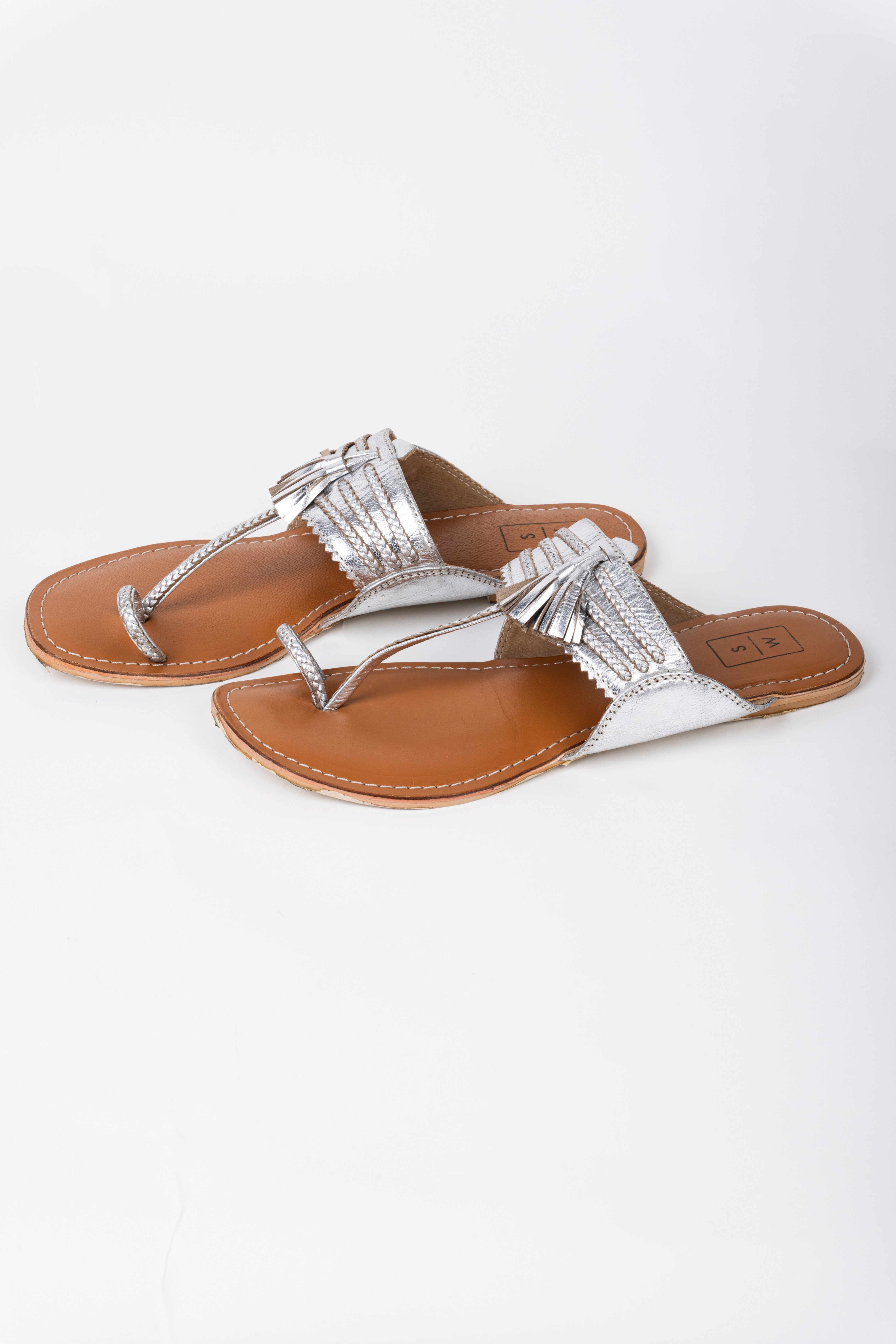Chandni Silver Tassel Sandal