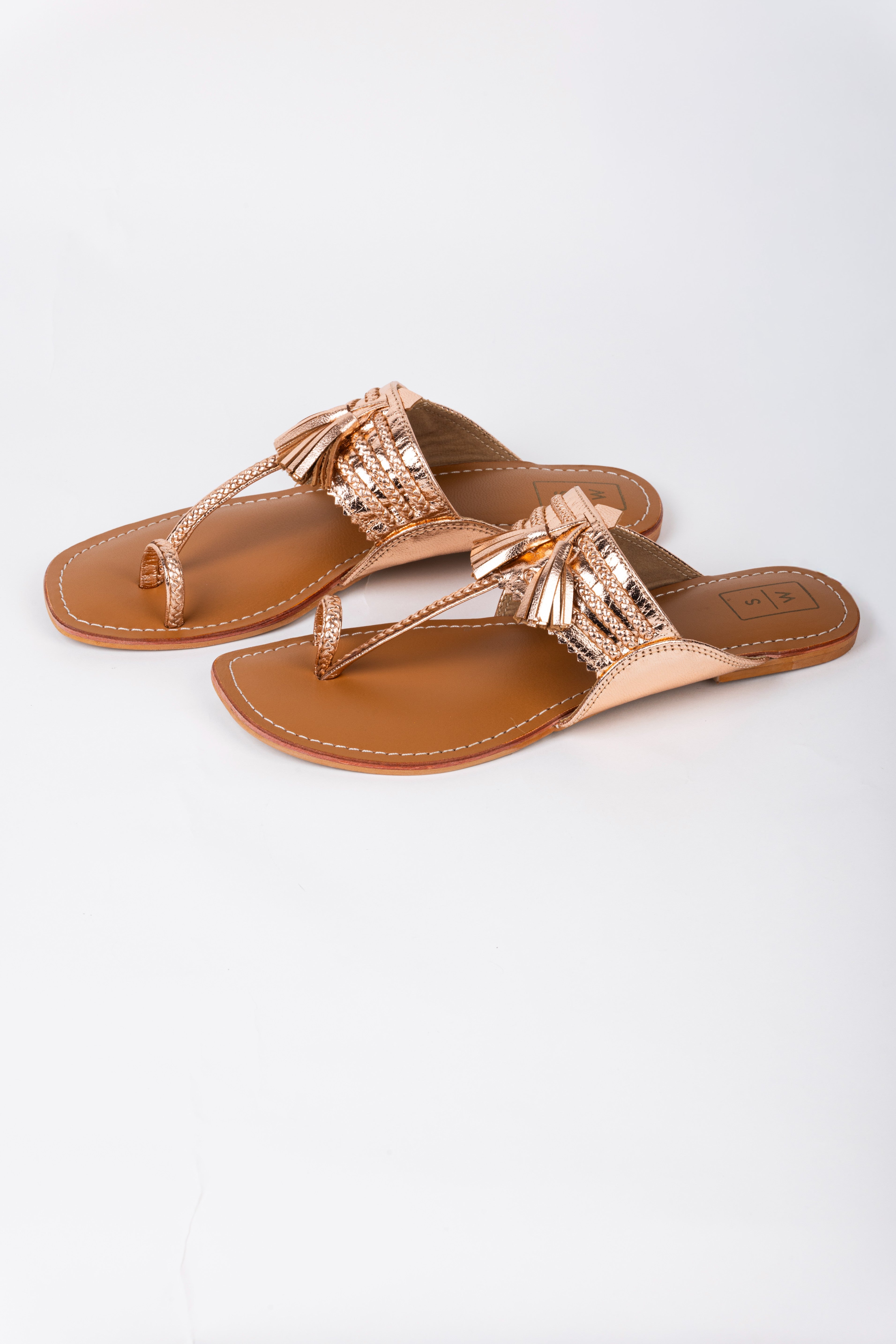 Sana Rose Gold Kolhapuri Chappal