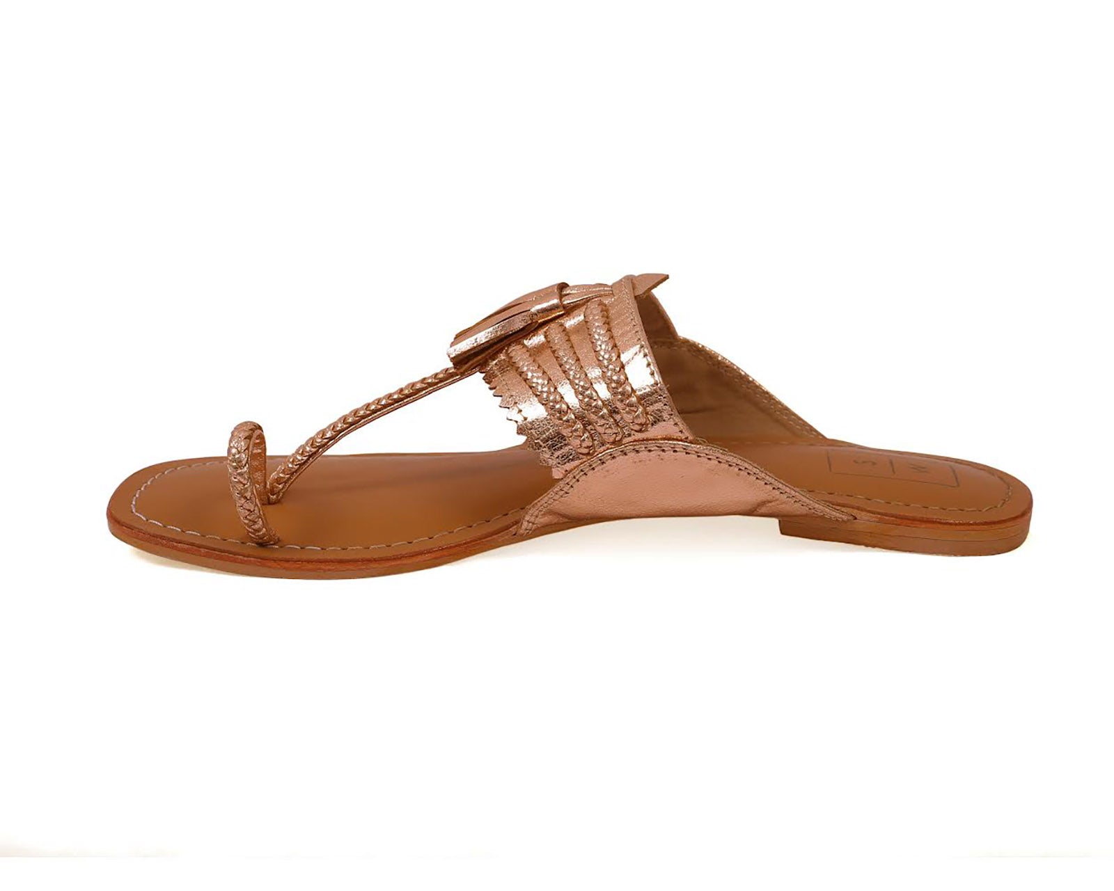 Sana Rose Gold Kolhapuri Chappal