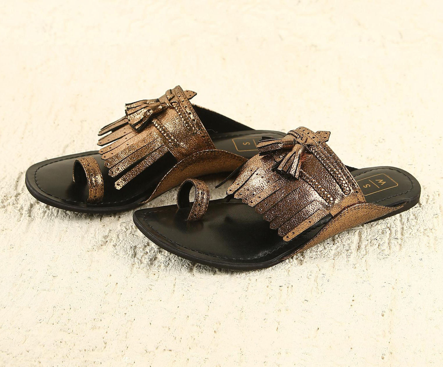 Lady Suzy Antique Gold Shimmer Sandals