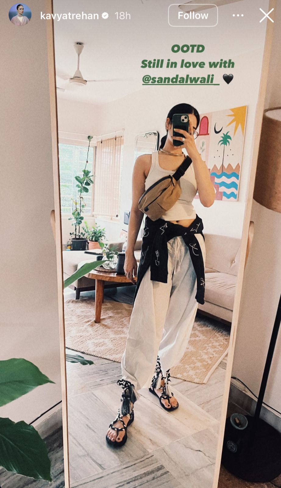Ida Black & White Tie-Up Sandals