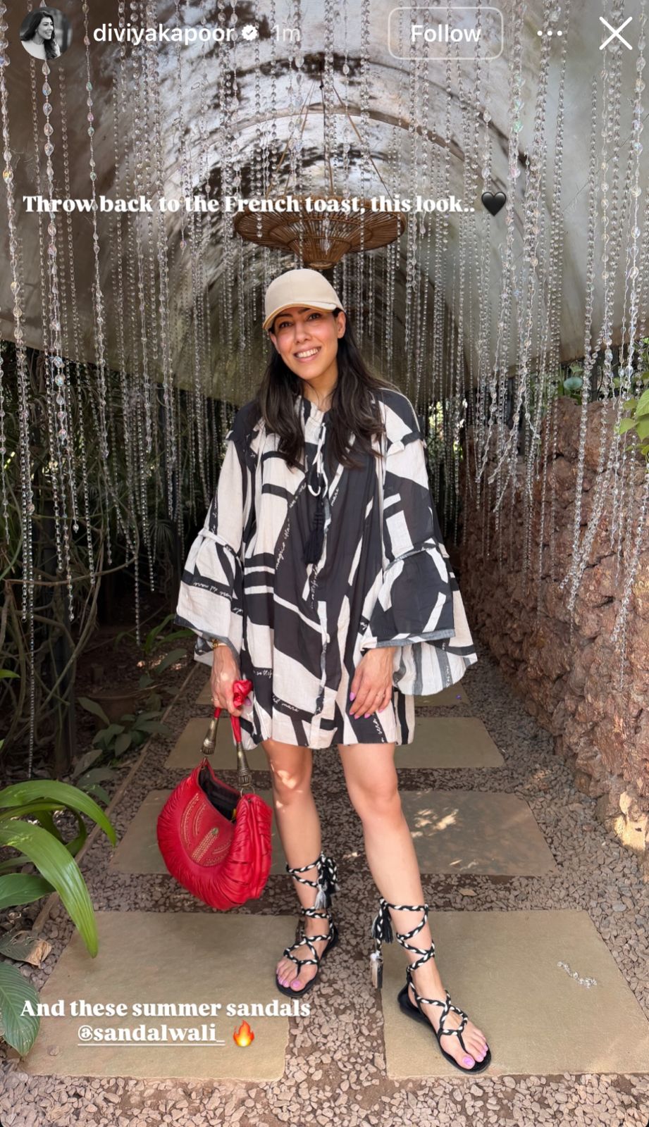 Ida Black & White Tie-Up Sandals