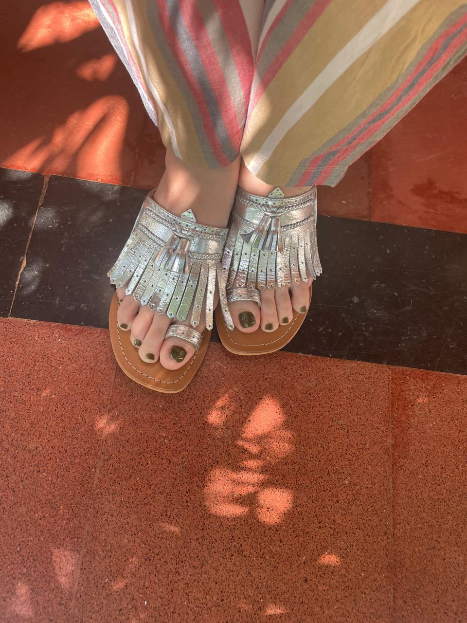 Lady Suzy Metallic Silver Sandals