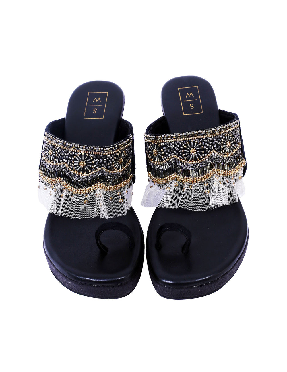 BLACK 95MM SWING SANDAL-MELODIE JEWELS HEELS
