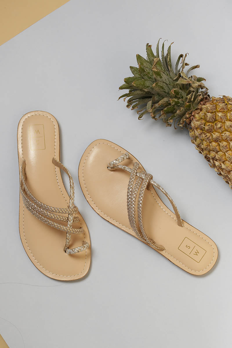 Grace Silver & Gold  Strap Sandals